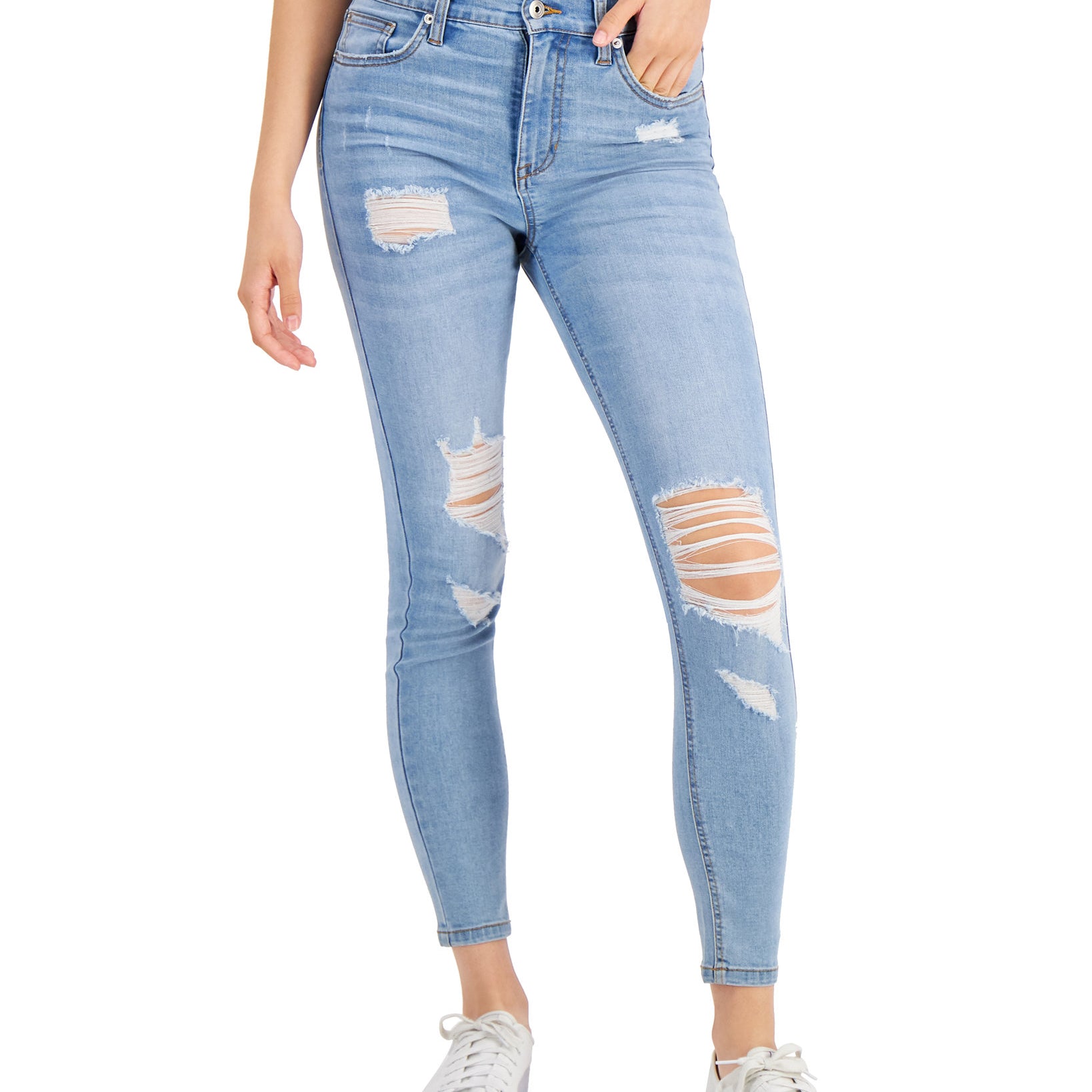 Celebrity Pink Women High Rise Skinny Ankle Jeans Metallurgy