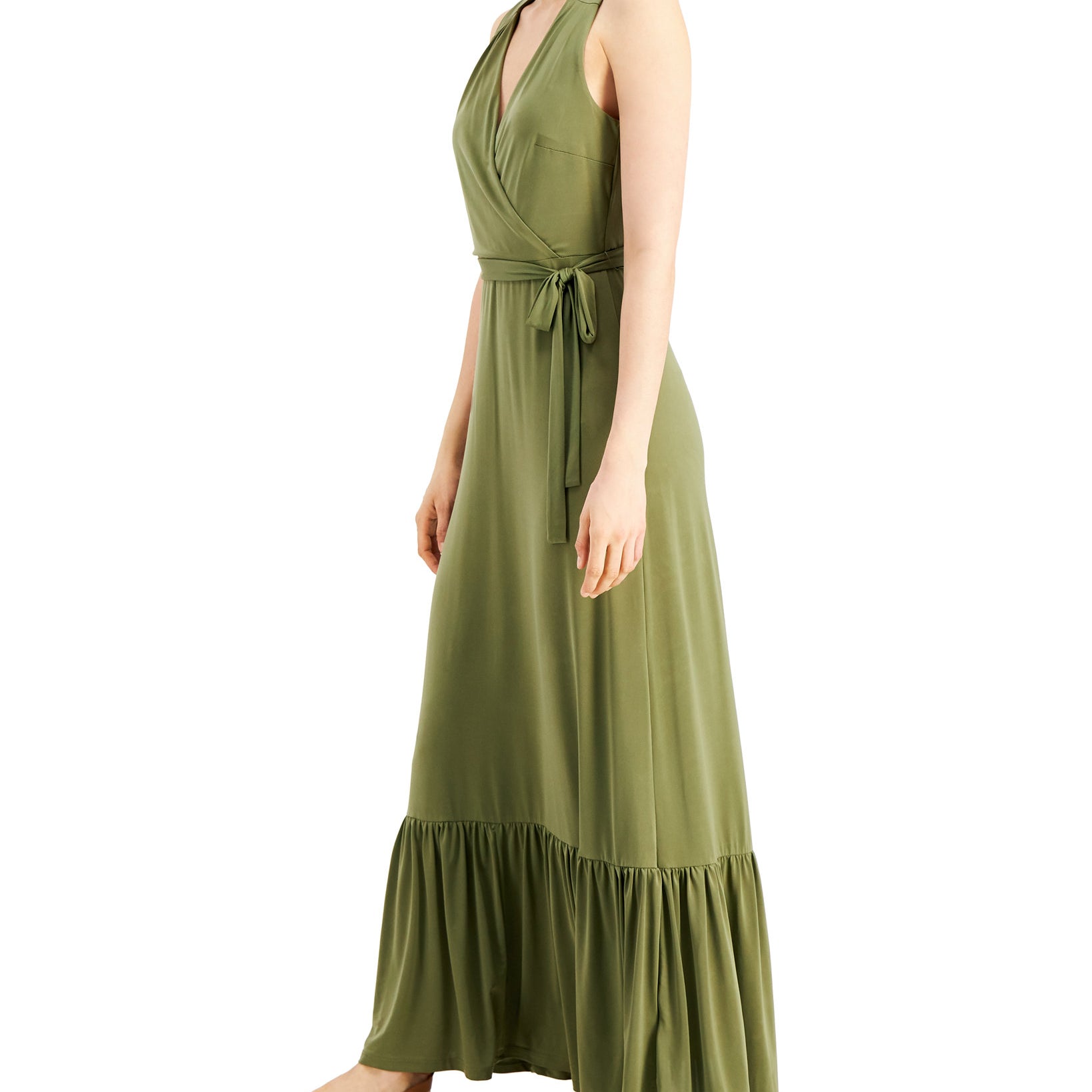 INC International Concepts Women Faux Wrap Maxi Dress