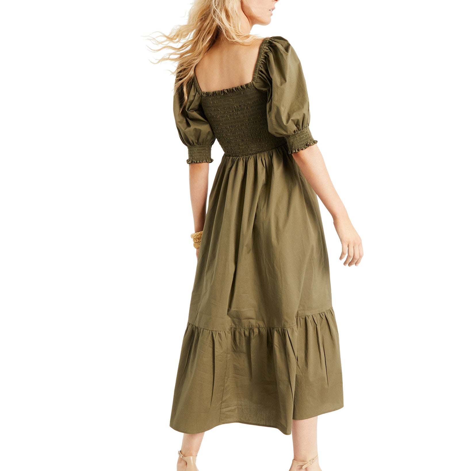 INC International Concepts Women Smock Puff Sleeve Dress