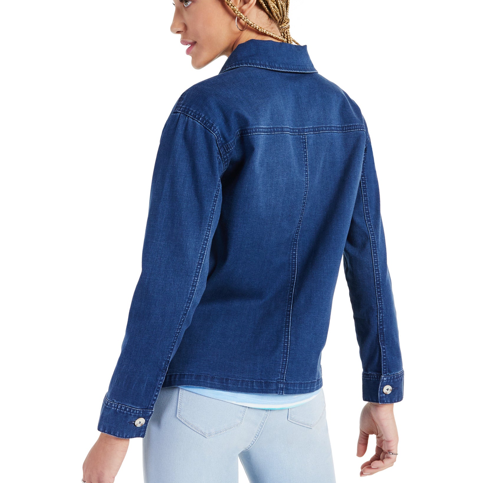 Style & Co Women Denim Shirt Jacket