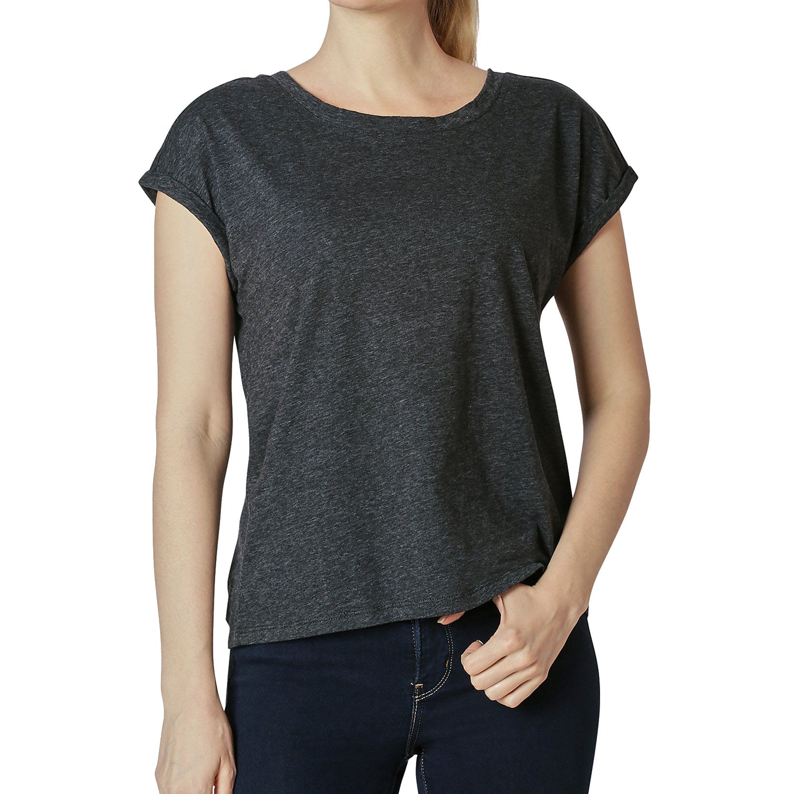 Ultra Flirt Juniors Crisscross Back T Shirt Black