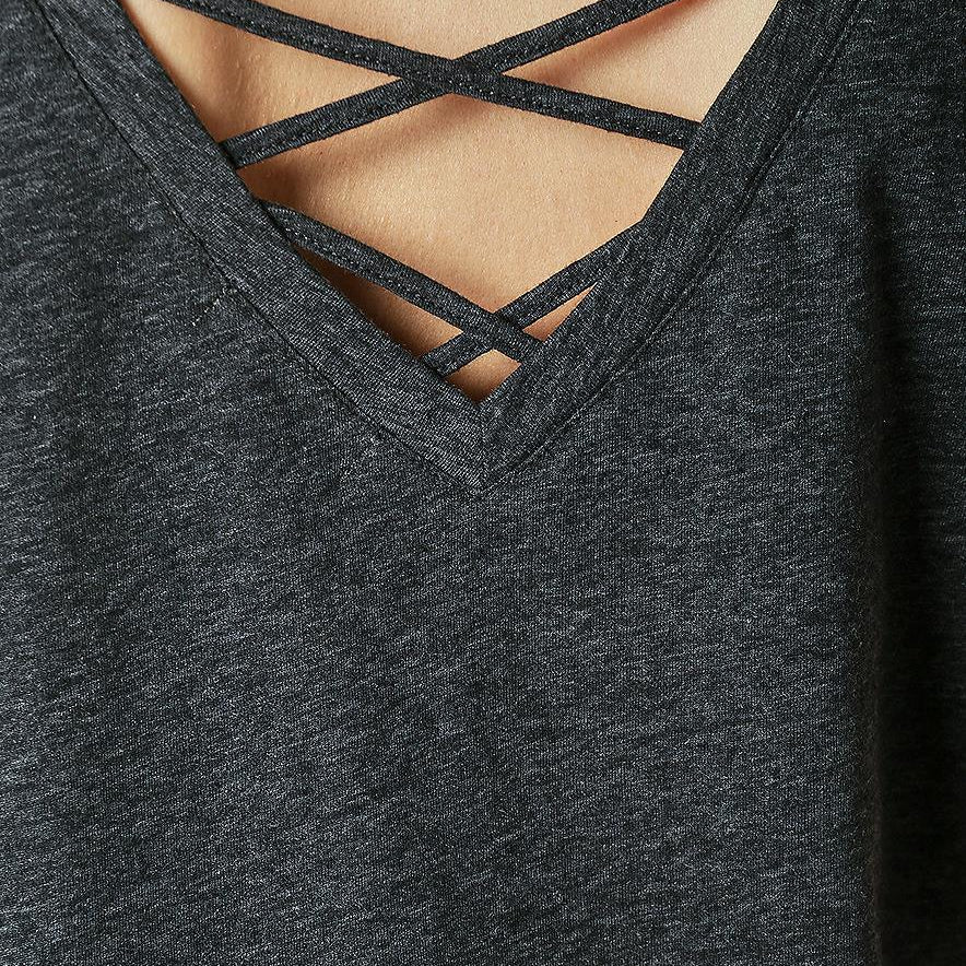 Ultra Flirt Juniors Crisscross Back T Shirt