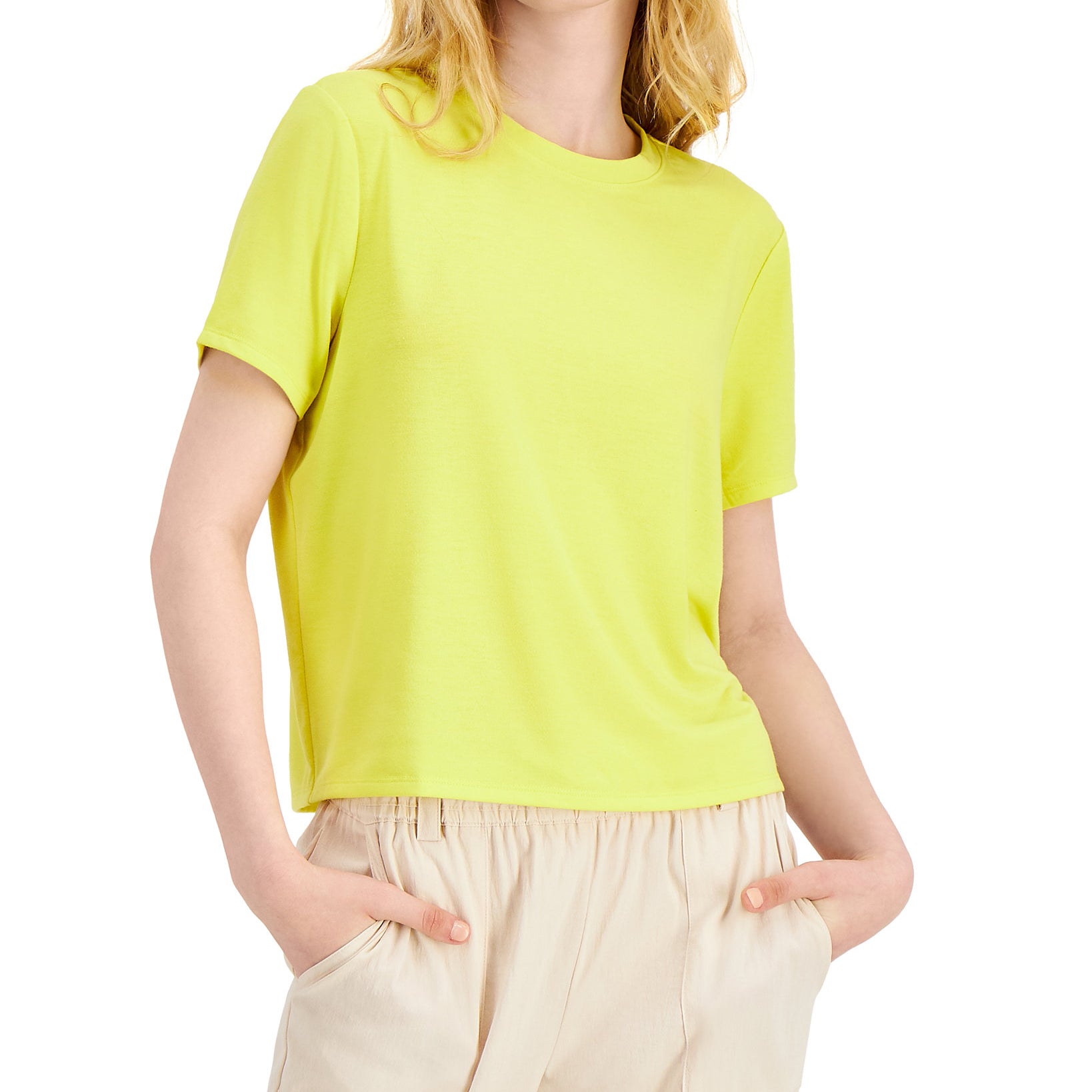 INC International Concepts Women EARTH Boxy T Shirt