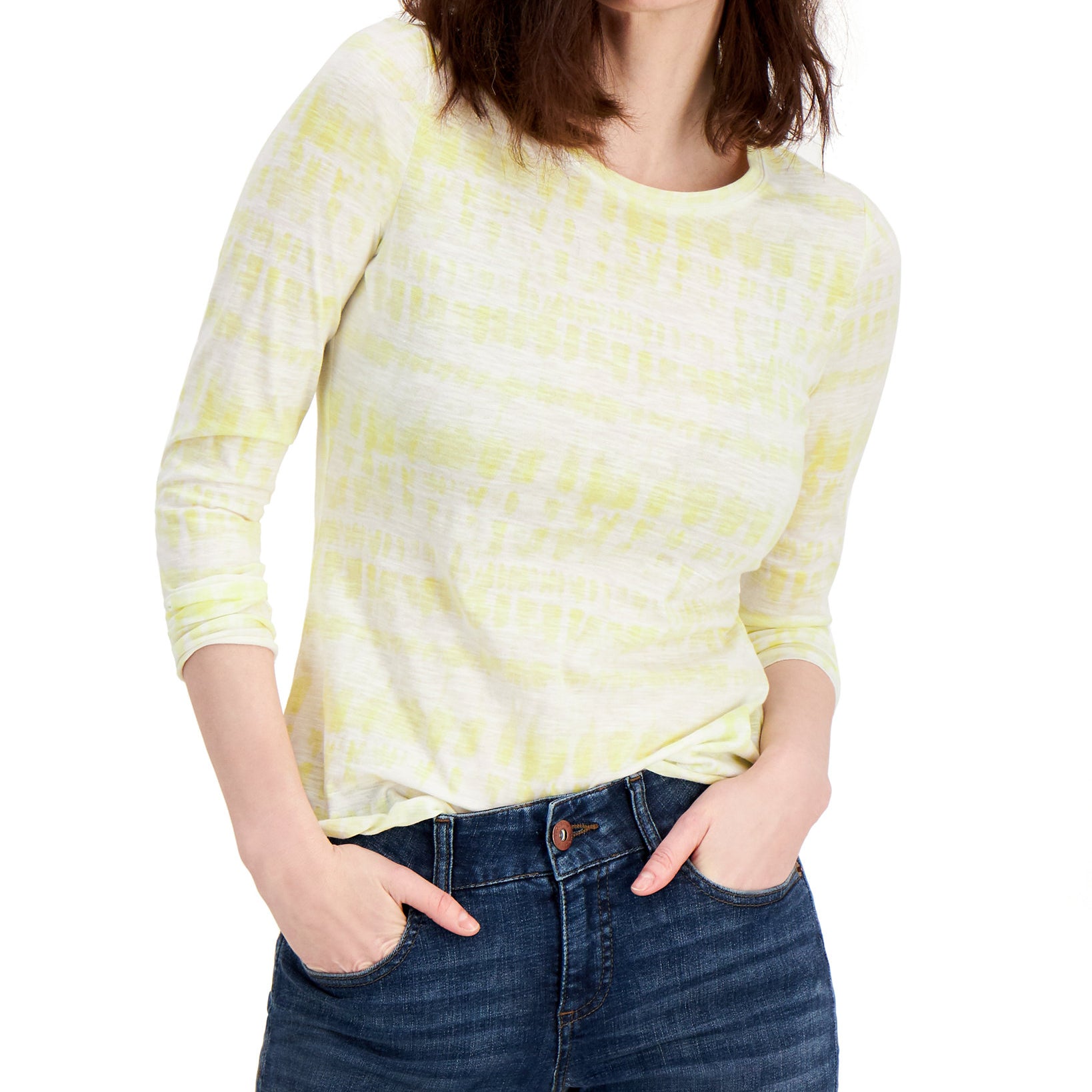 INC International Concepts Women EARTH Tie Dyed Top Petra Dye