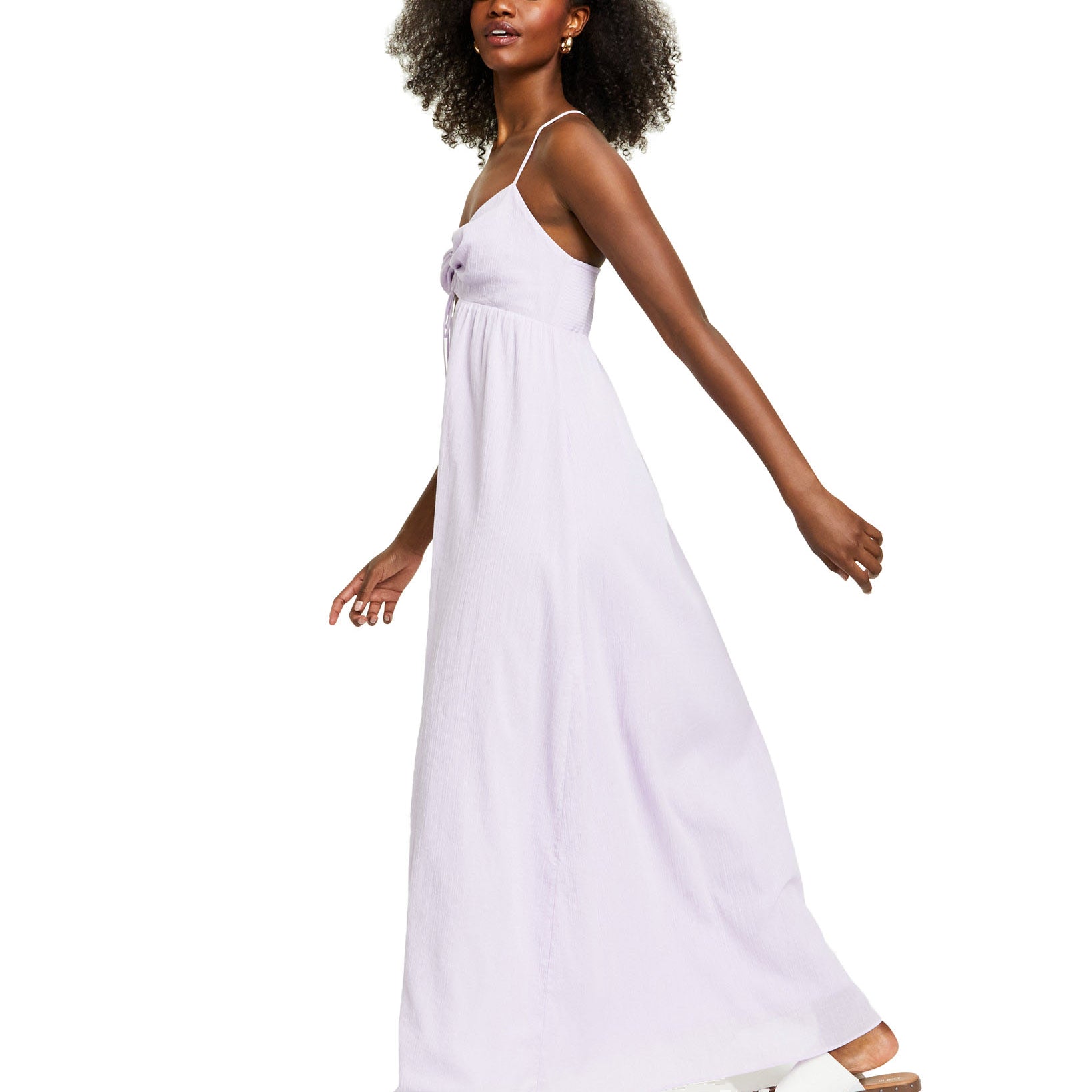 Bar III Women Cross Back Maxi Dress Lucky Lavender