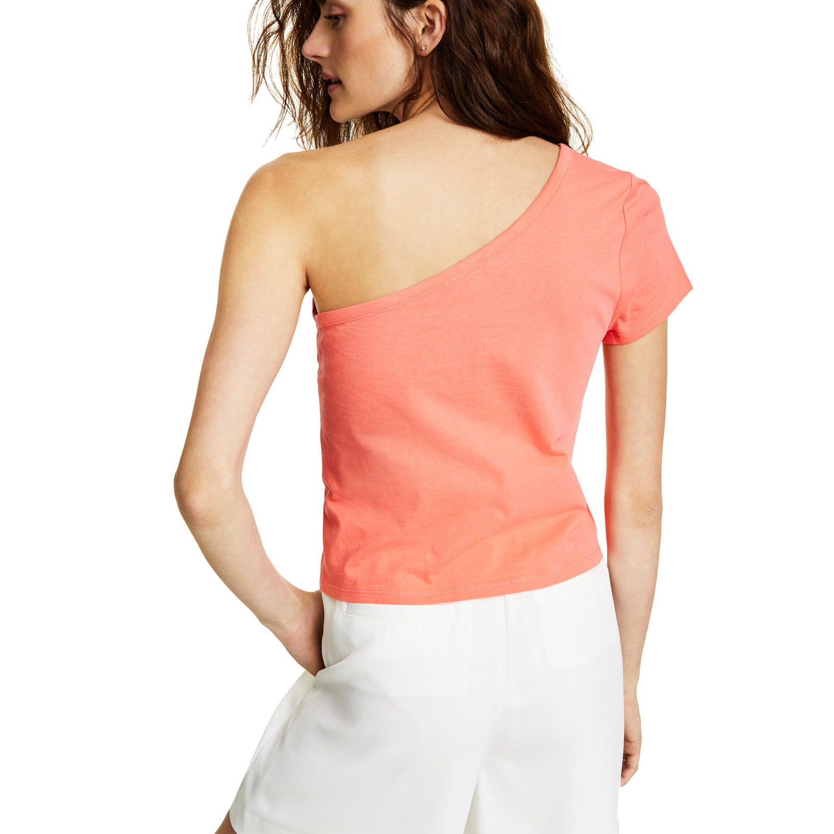 Bar III Women Cotton One Shoulder T Shirt