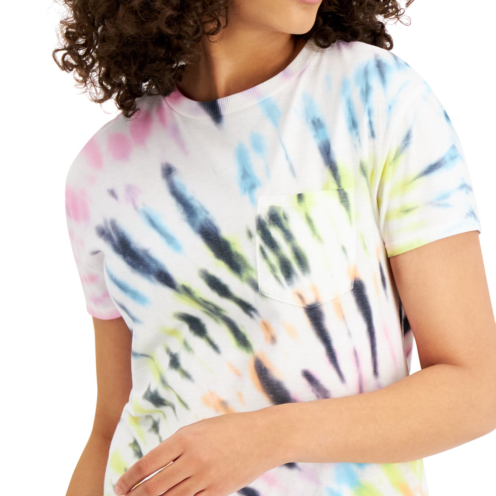 Belle Du Jour Women Tie Dye Pocket T Shirt