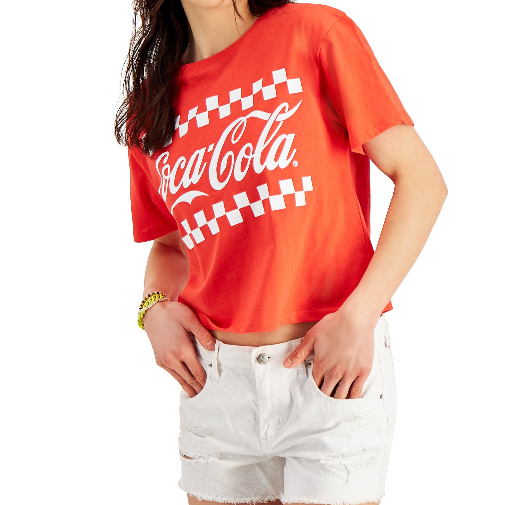 Love Tribe Women Coca Cola Graphic Print T Shirt Poppy Red