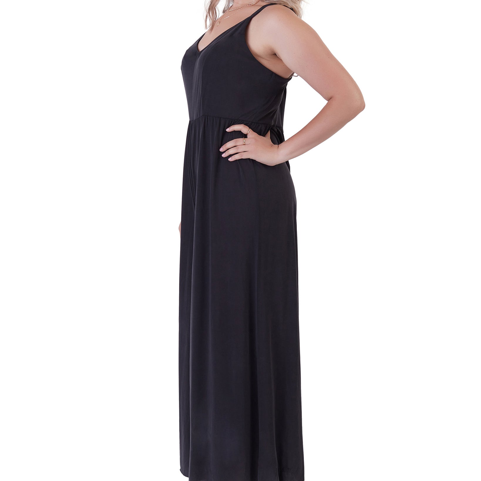 Black Tape Women Plus Wide Leg Jumpsuit