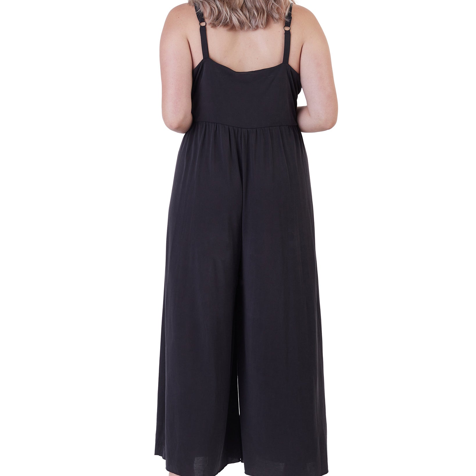 Black Tape Women Plus Wide Leg Jumpsuit