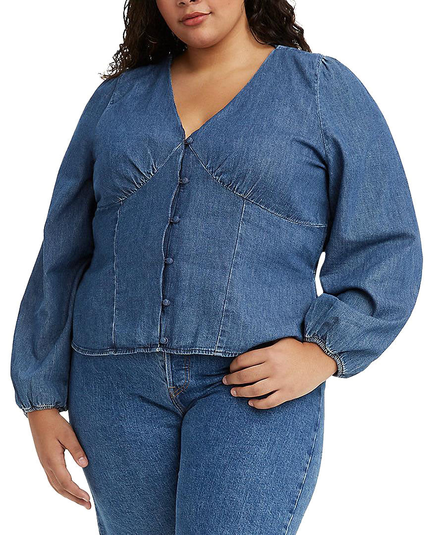 Levis Women Plus Trendy Cotton Sophia Top Coastal Cruise