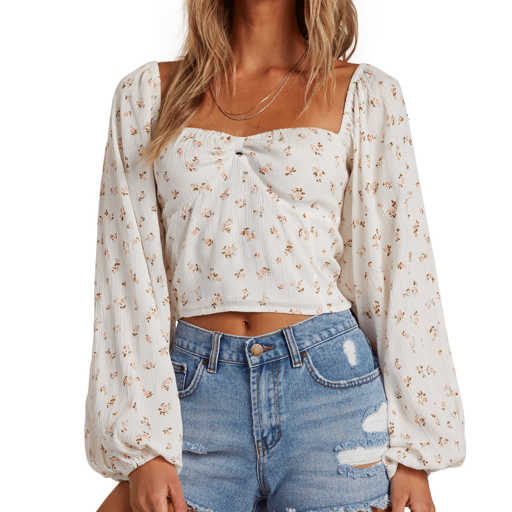 Billabong Women Love Somebody Cropped Top White