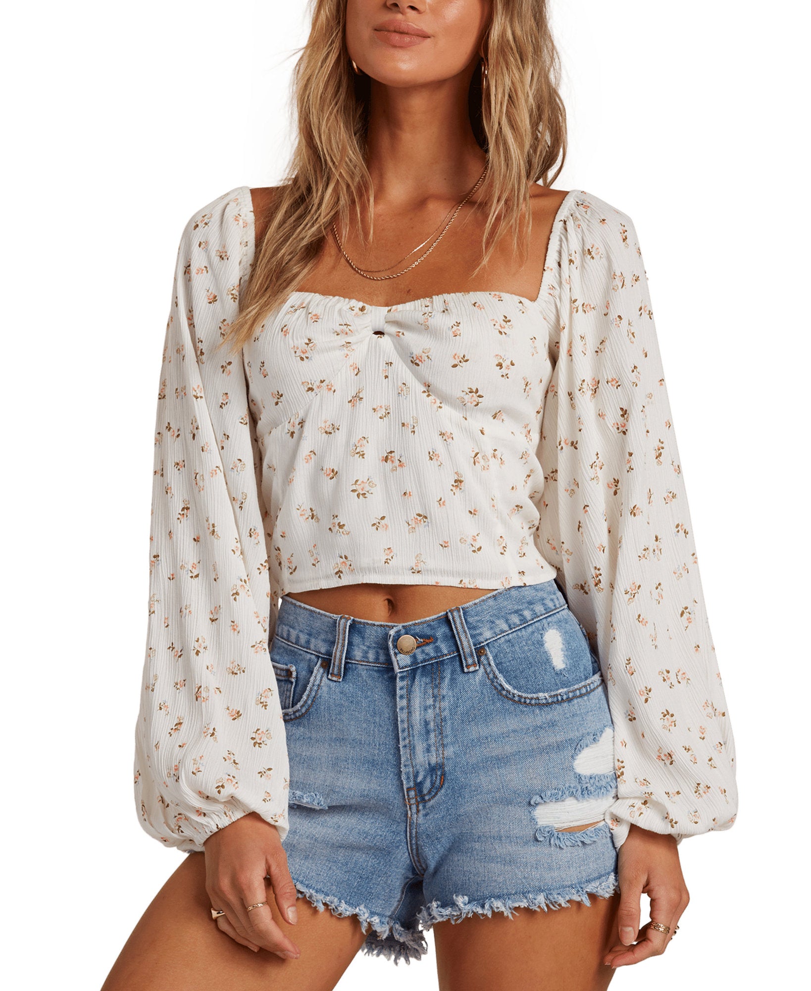 Billabong Women Love Somebody Cropped Top White