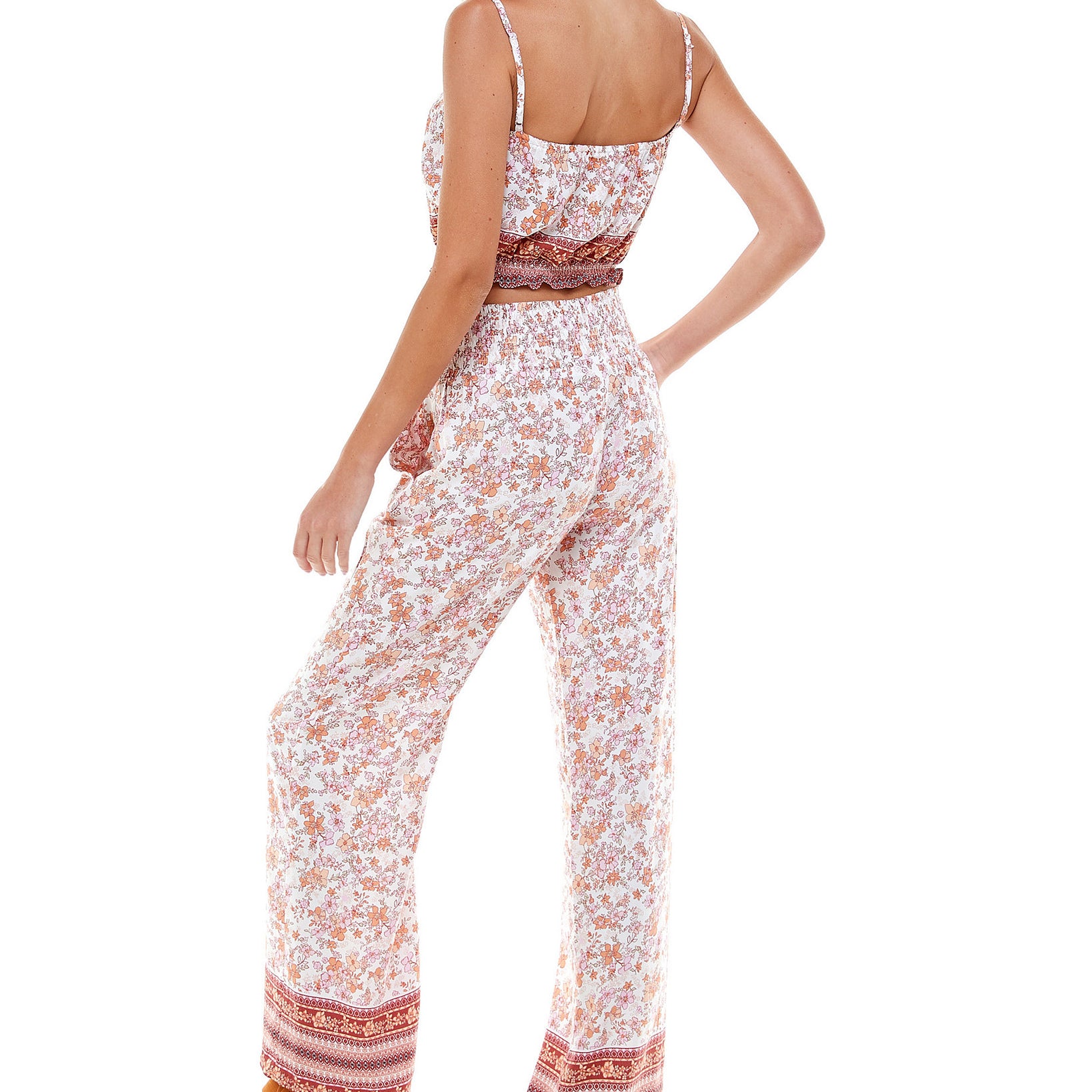 Kingston Grey Women Floral Smocked Tank Top
