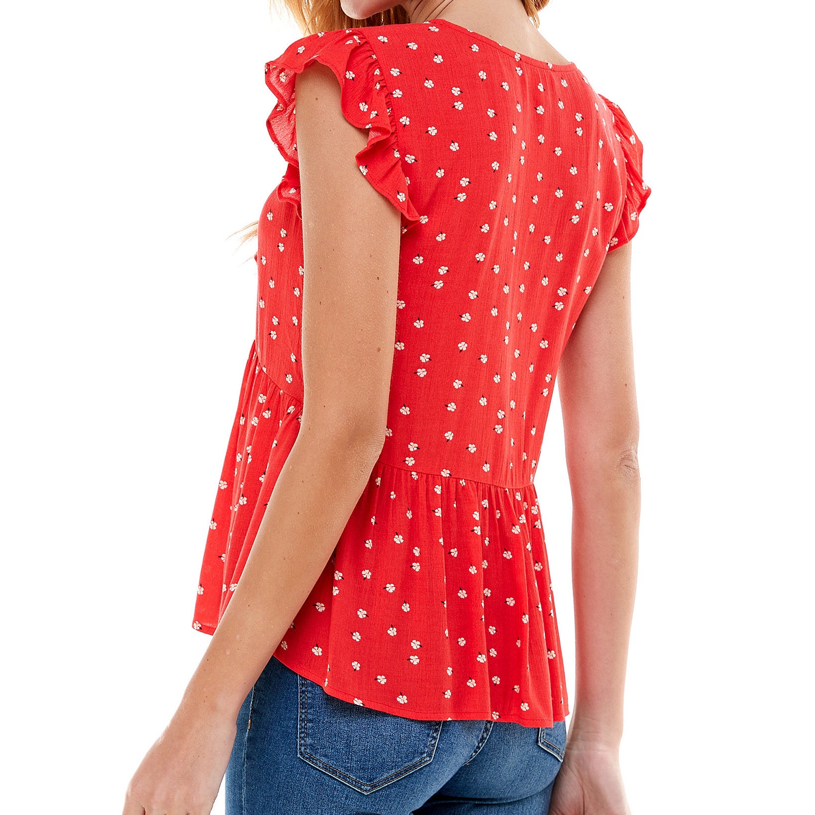 Kingston Grey Women Tie Front Babydoll Top