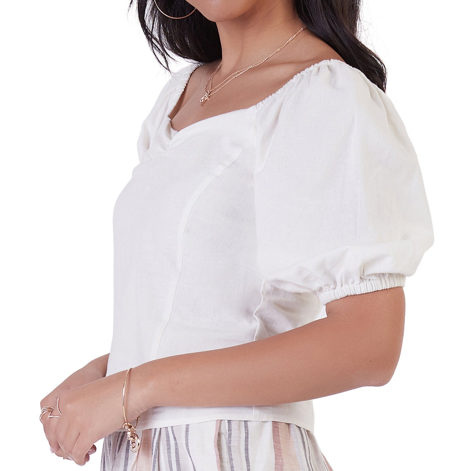 Black Tape Women Sweetheart Neck Top