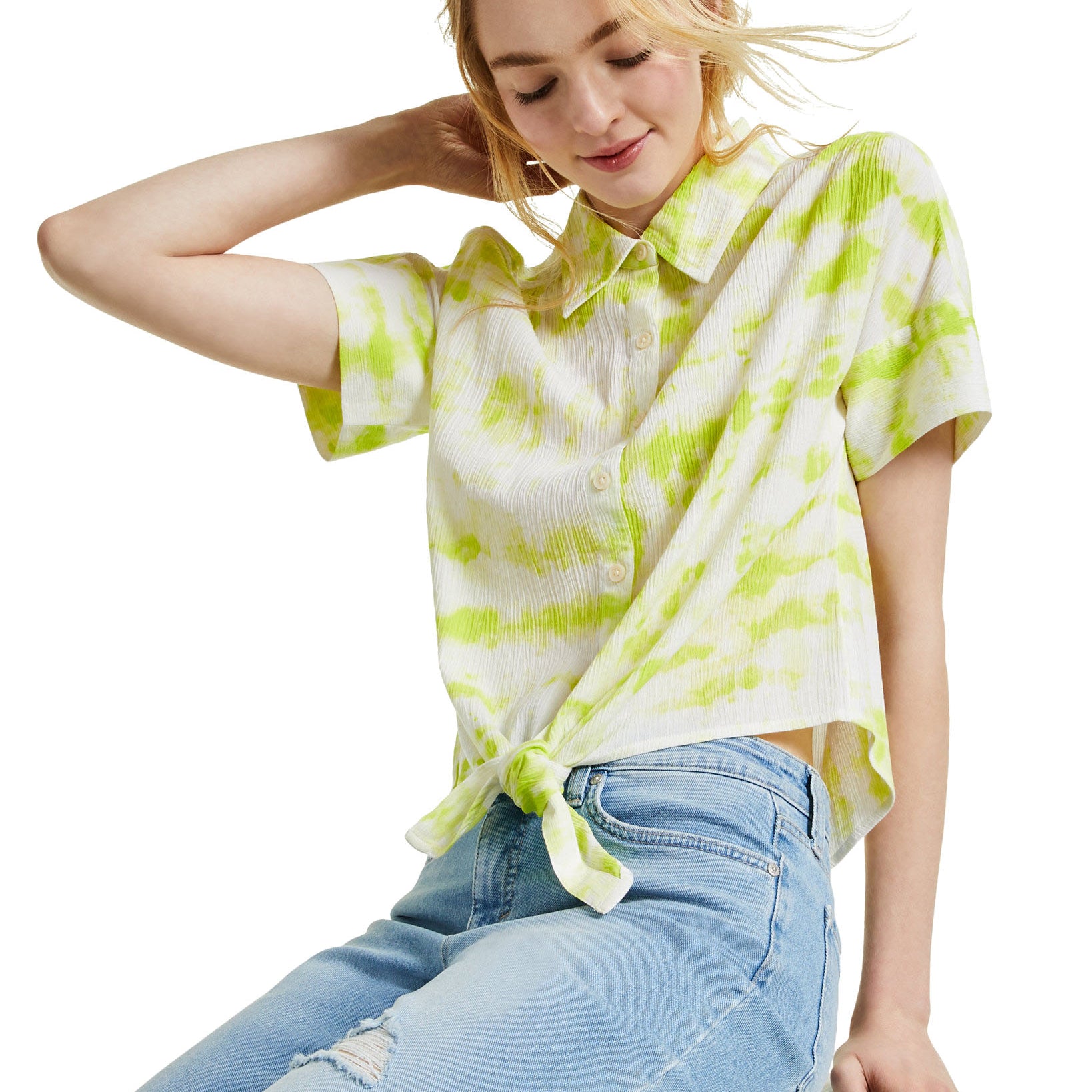 Style & Co Women Petite Cotton Printed Blouse