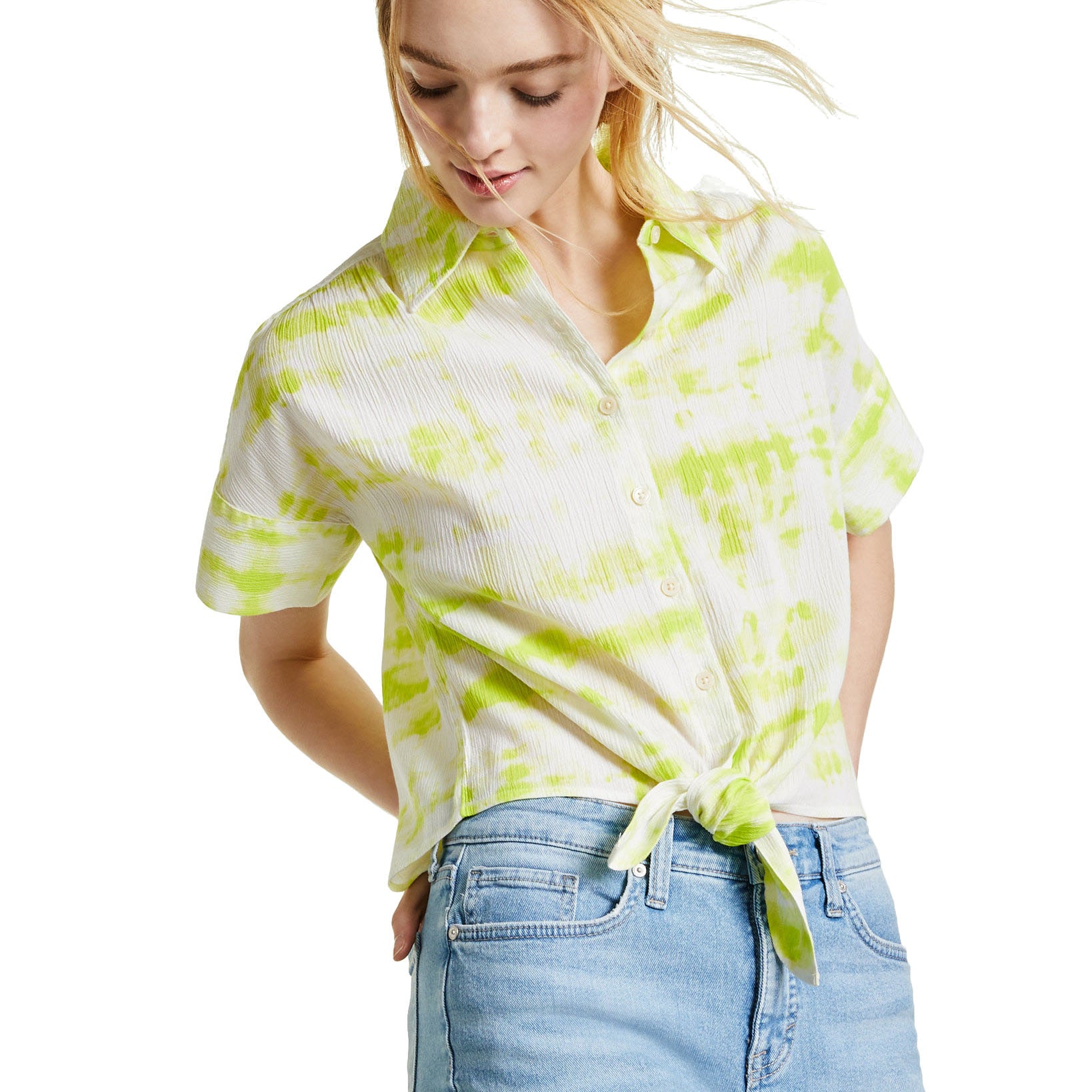 Style & Co Women Cotton Printed Button Front Shirt
