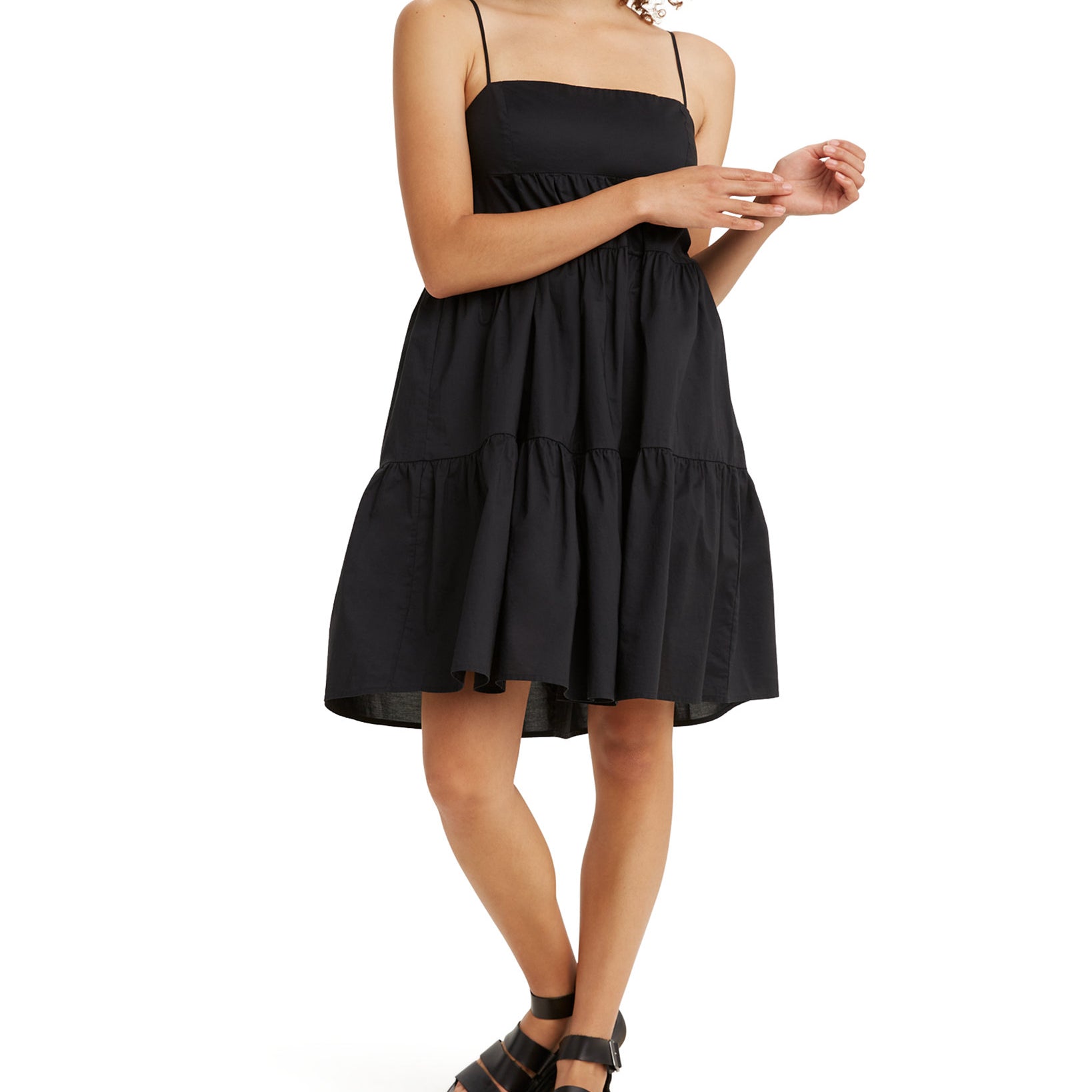Levis Women Clea Cotton Tiered Dress Black