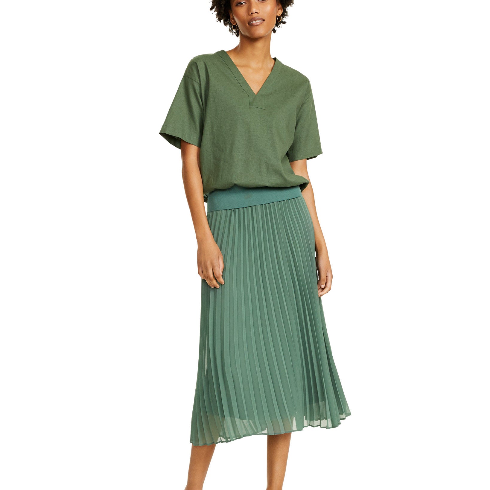 Alfani Women Petite Banded Top Blooming Cactus
