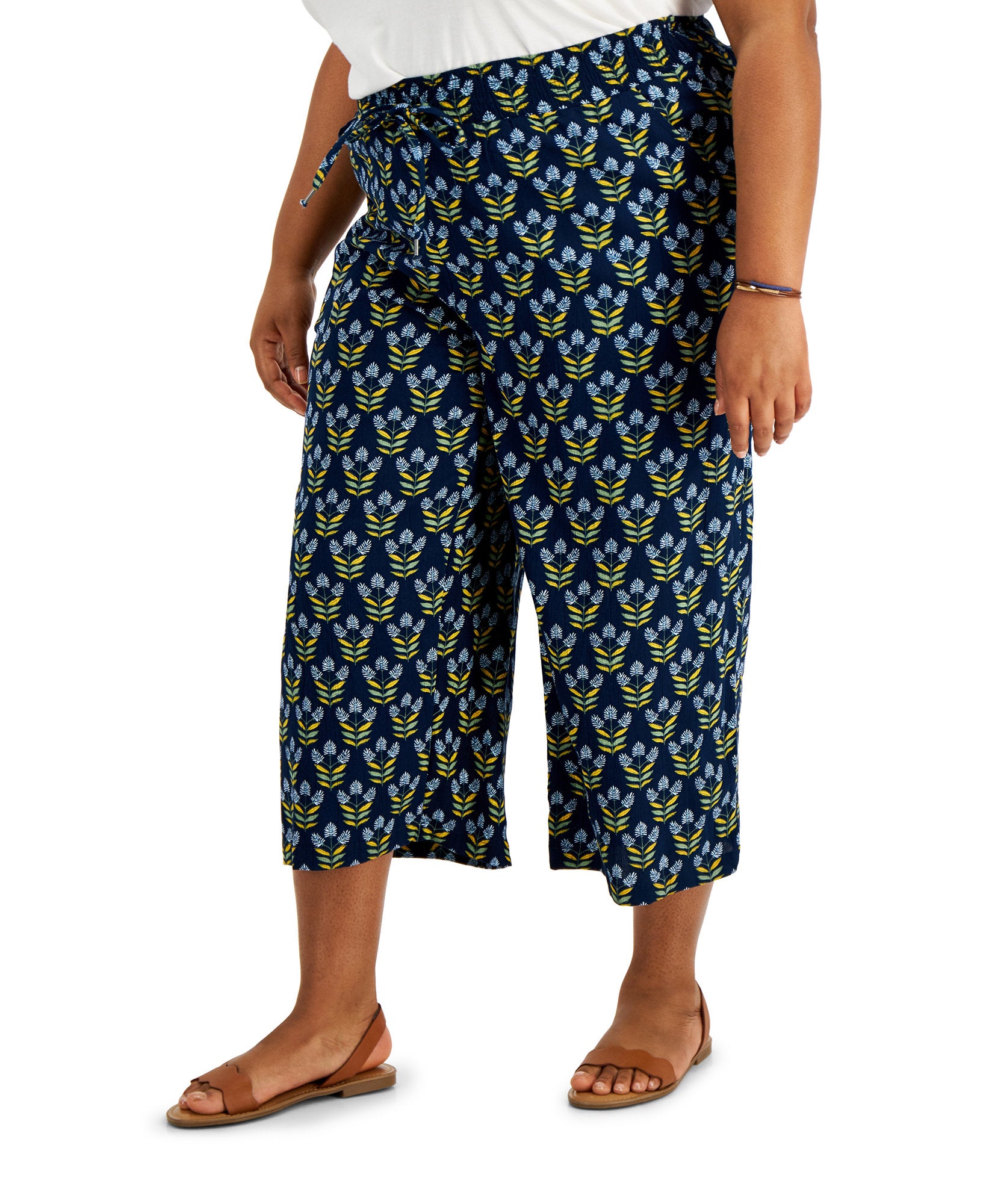 Style & Co Women Plus Plus Size Cropped Wide Leg Pants