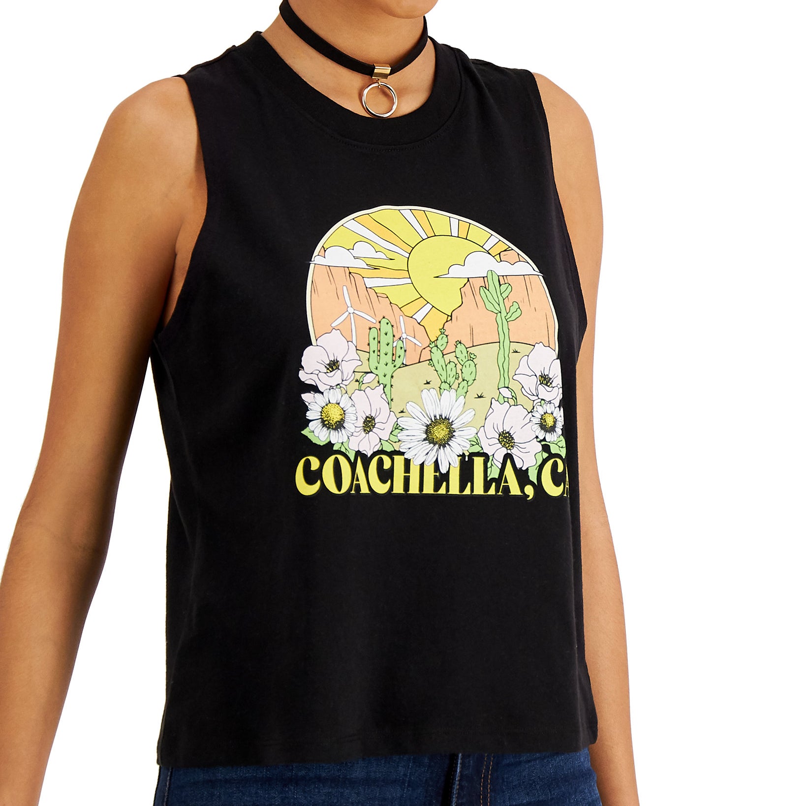 Love Tribe Women Coachella Graphic Tank Top