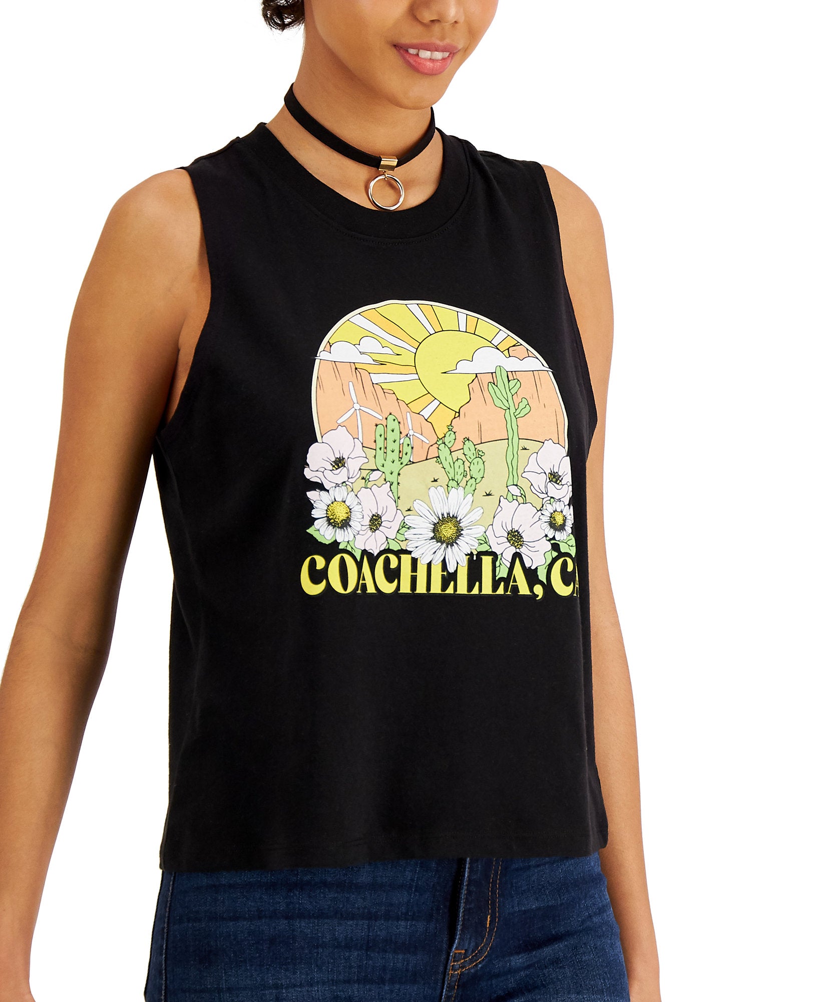 Love Tribe Women Coachella Graphic Tank Top