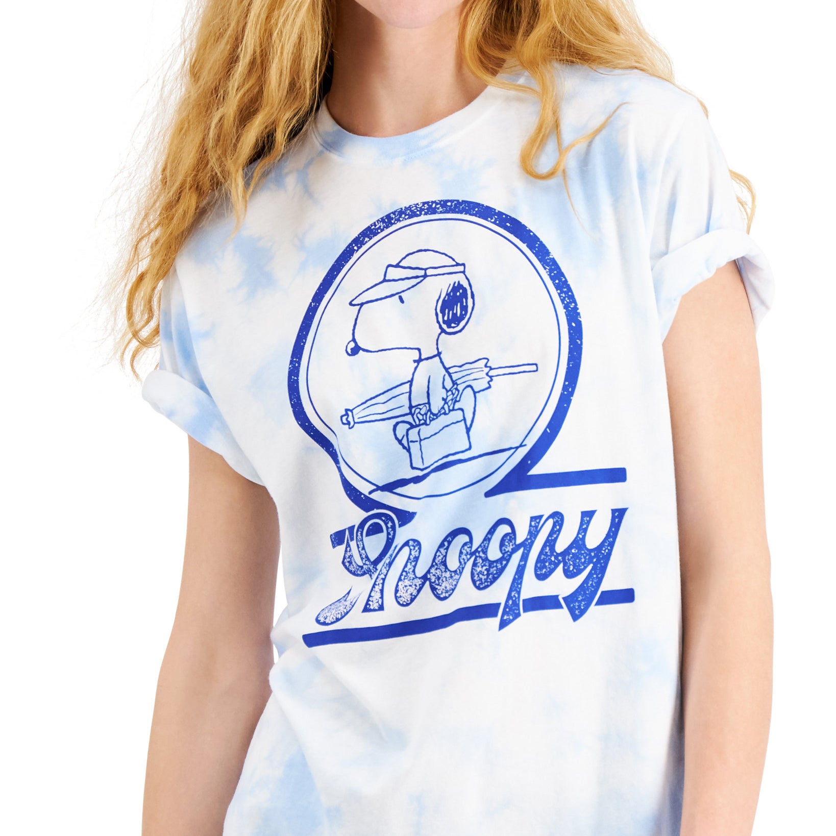 Mad Engine Women Snoopy Beach Day Graphic Print T Shirt