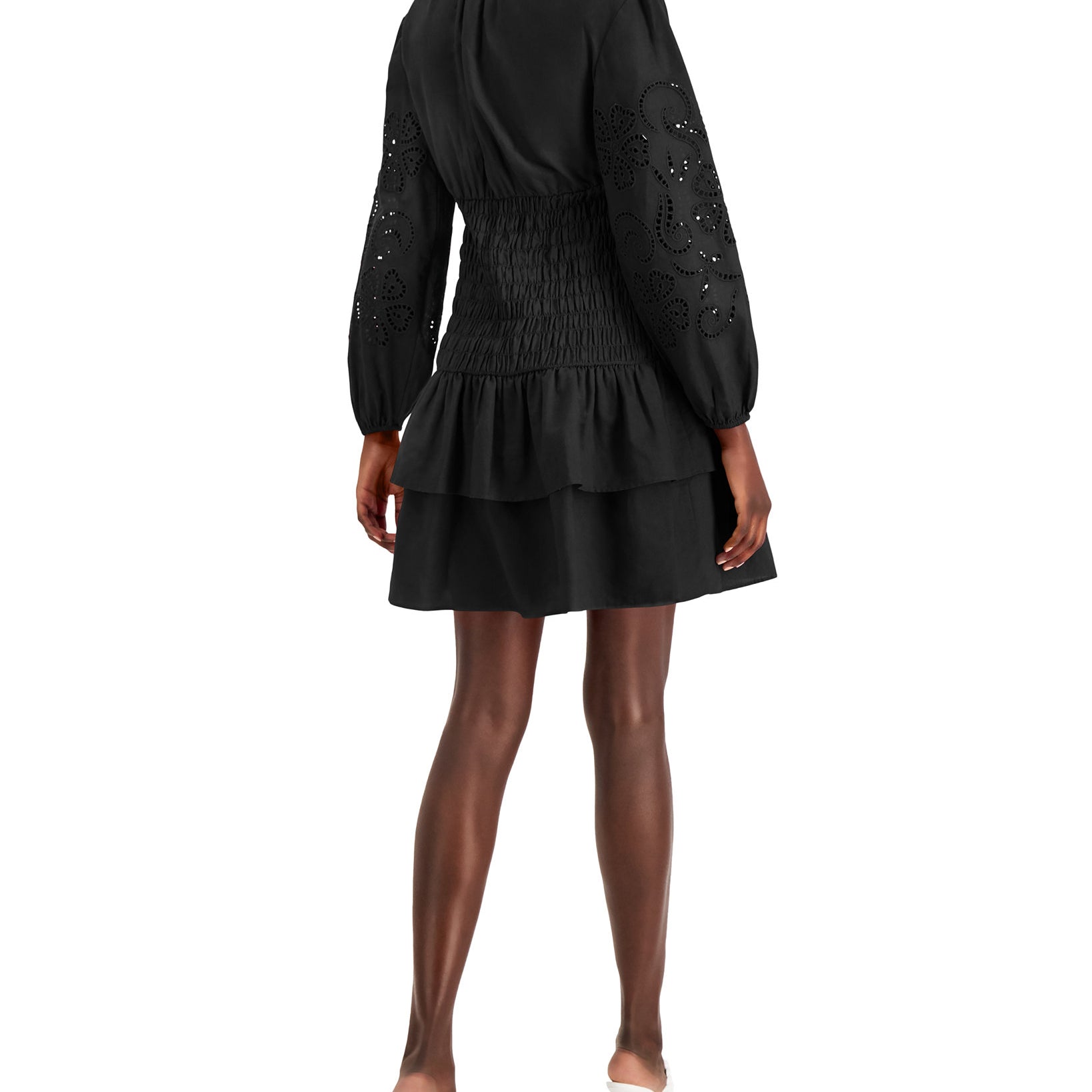 INC International Concepts Women V Neck Smocked Dress
