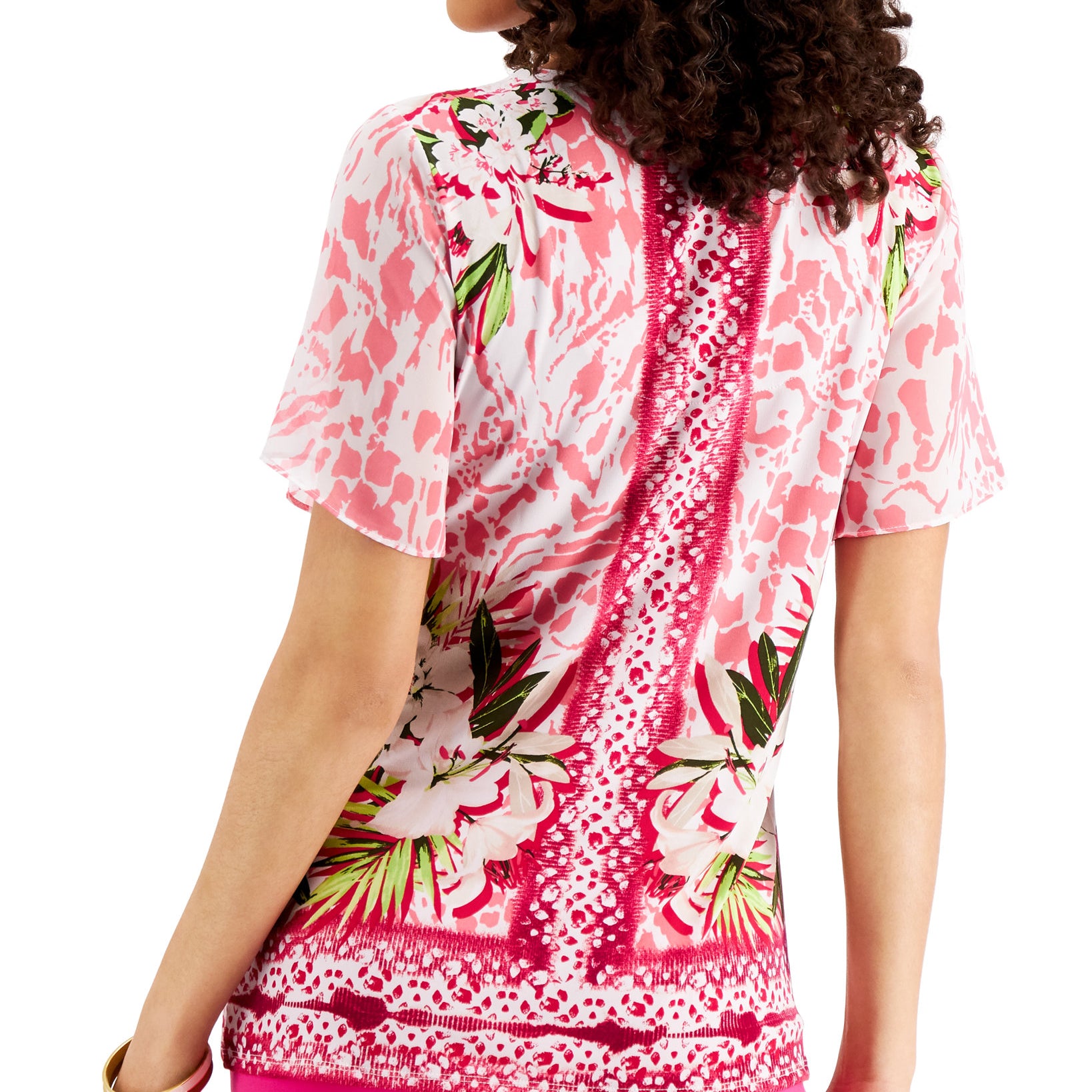 JM Collection Women Embellished Printed Top