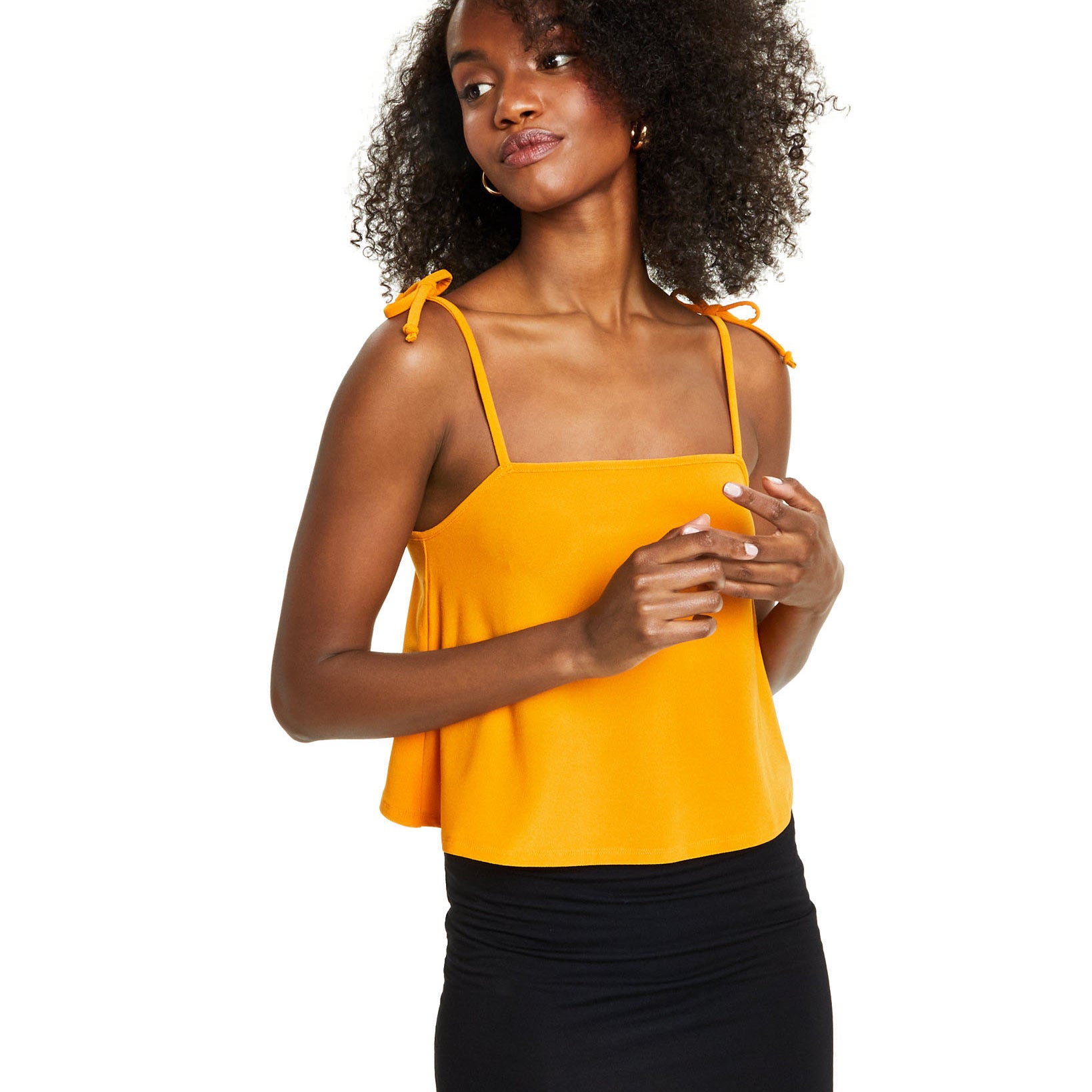Bar III Women Tie Sleeve Tank Top Desert Sunset