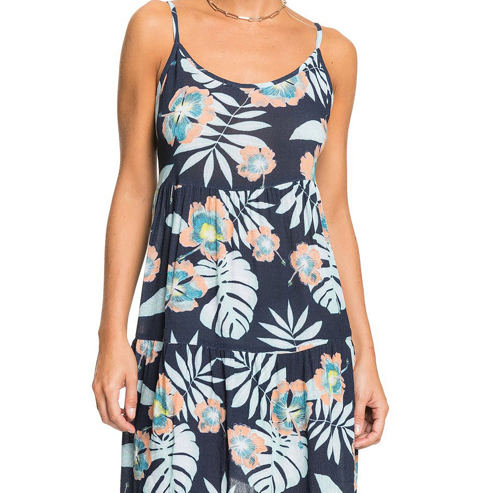 Roxy Women Printed Sand Dune Cover Up Dress Mood Indigo