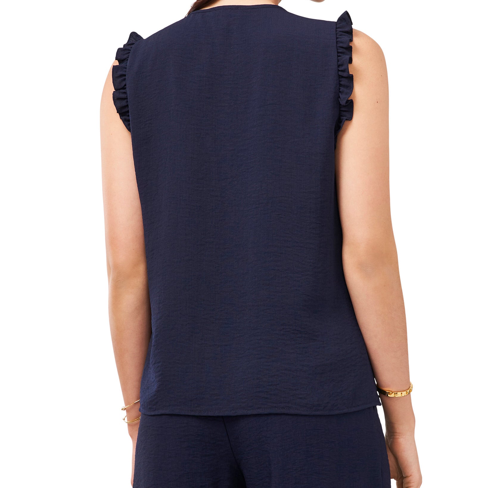 Vince Camuto Women Petite Embroidered Sleeveless Top
