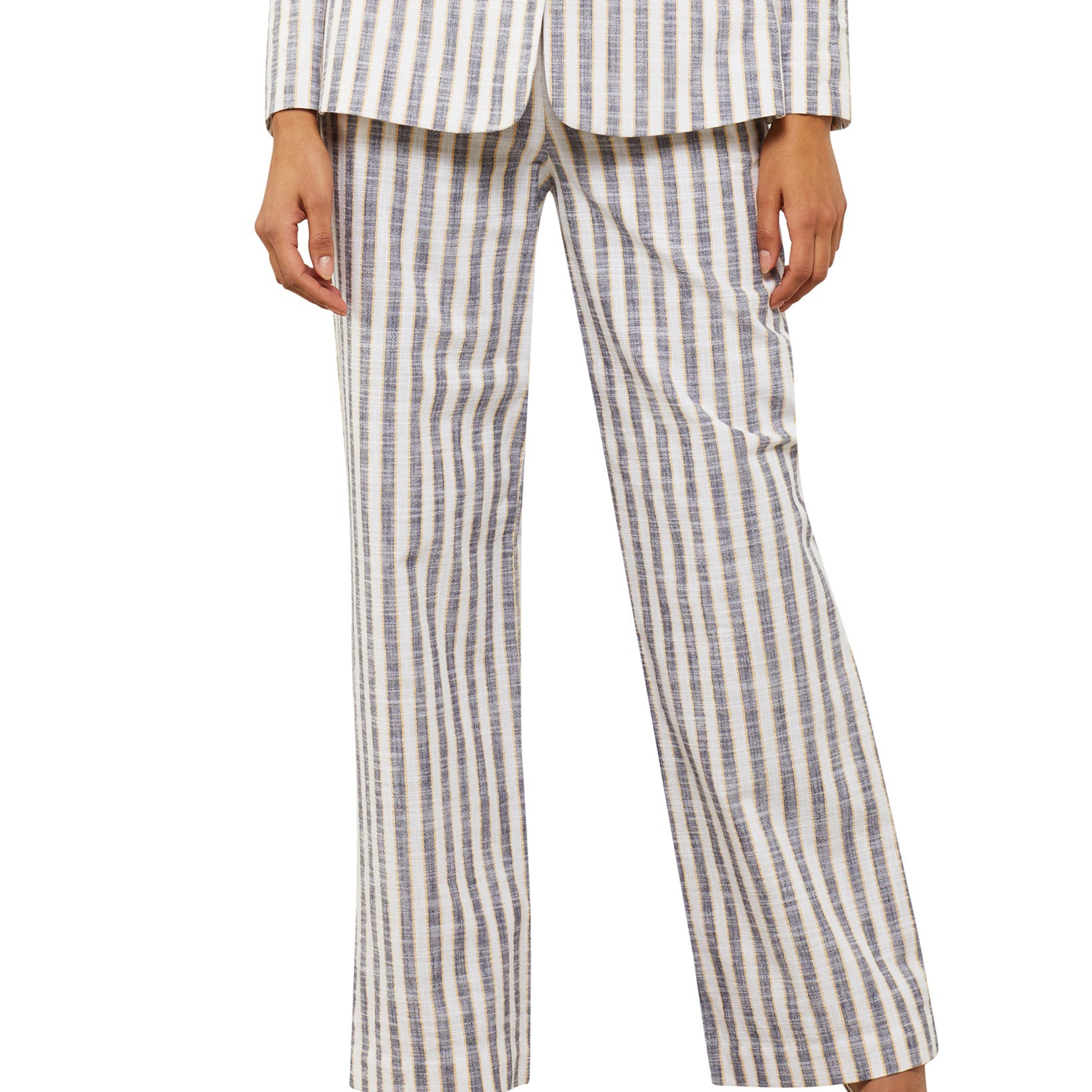 BCBGMAXAZRIA Women Striped Wide Leg Pants