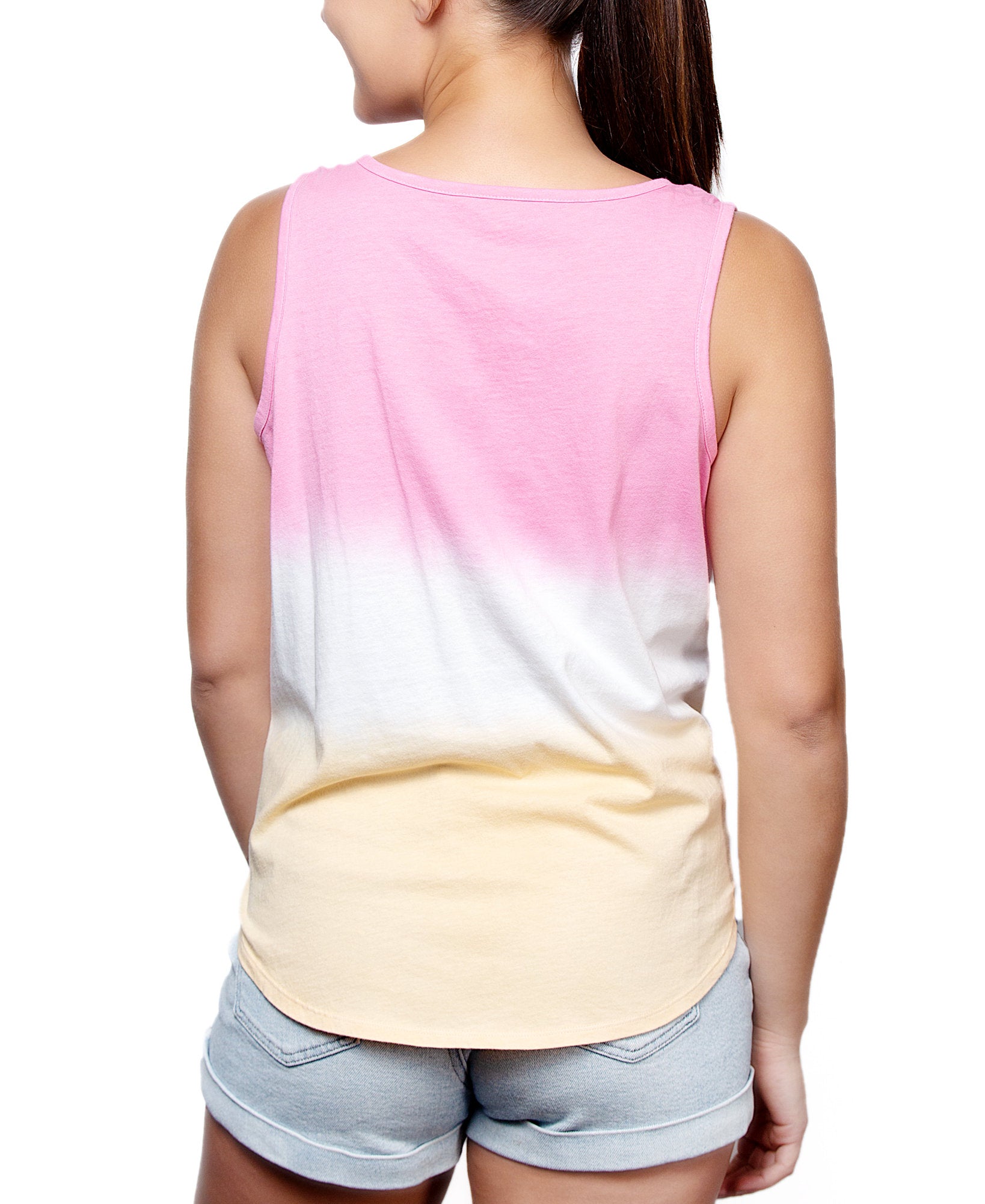 Rebellious One Women Tie Dyed Tie Front Tank Top