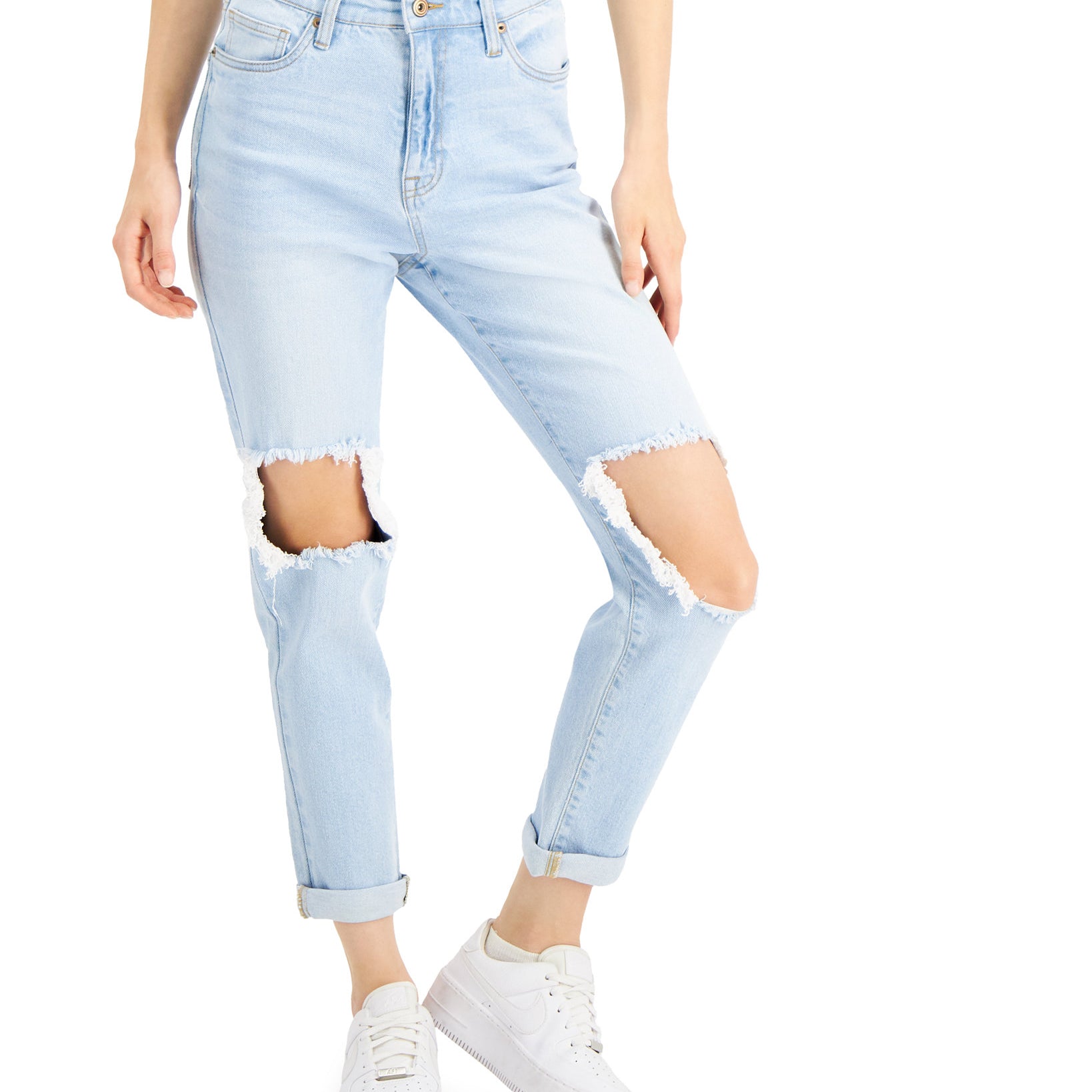 Celebrity Pink Women Ripped Mom Jeans