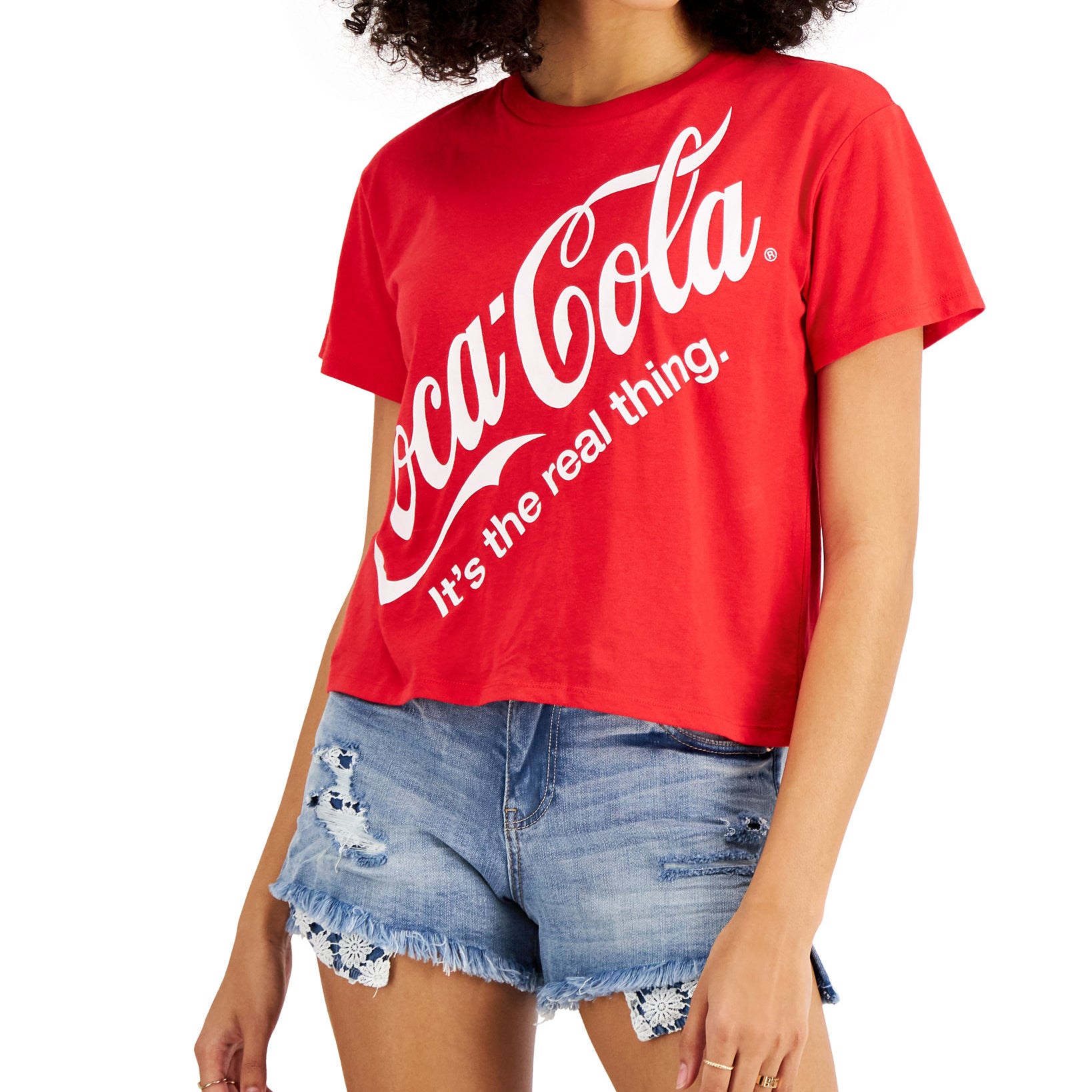 Freeze 24 7 Women Coca Cola Cropped T Shirt Red
