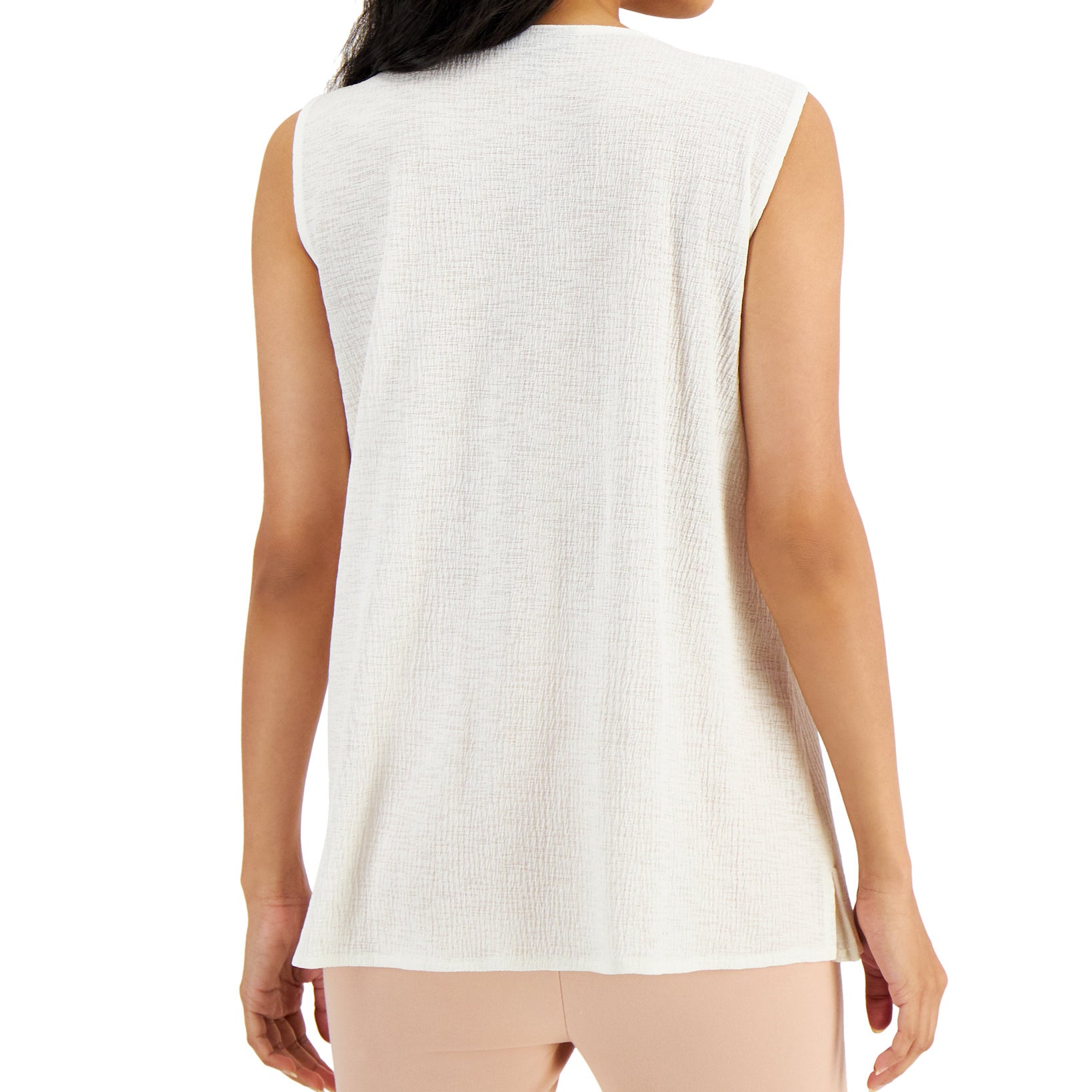 Alfani Women Textured Sleeveless Top