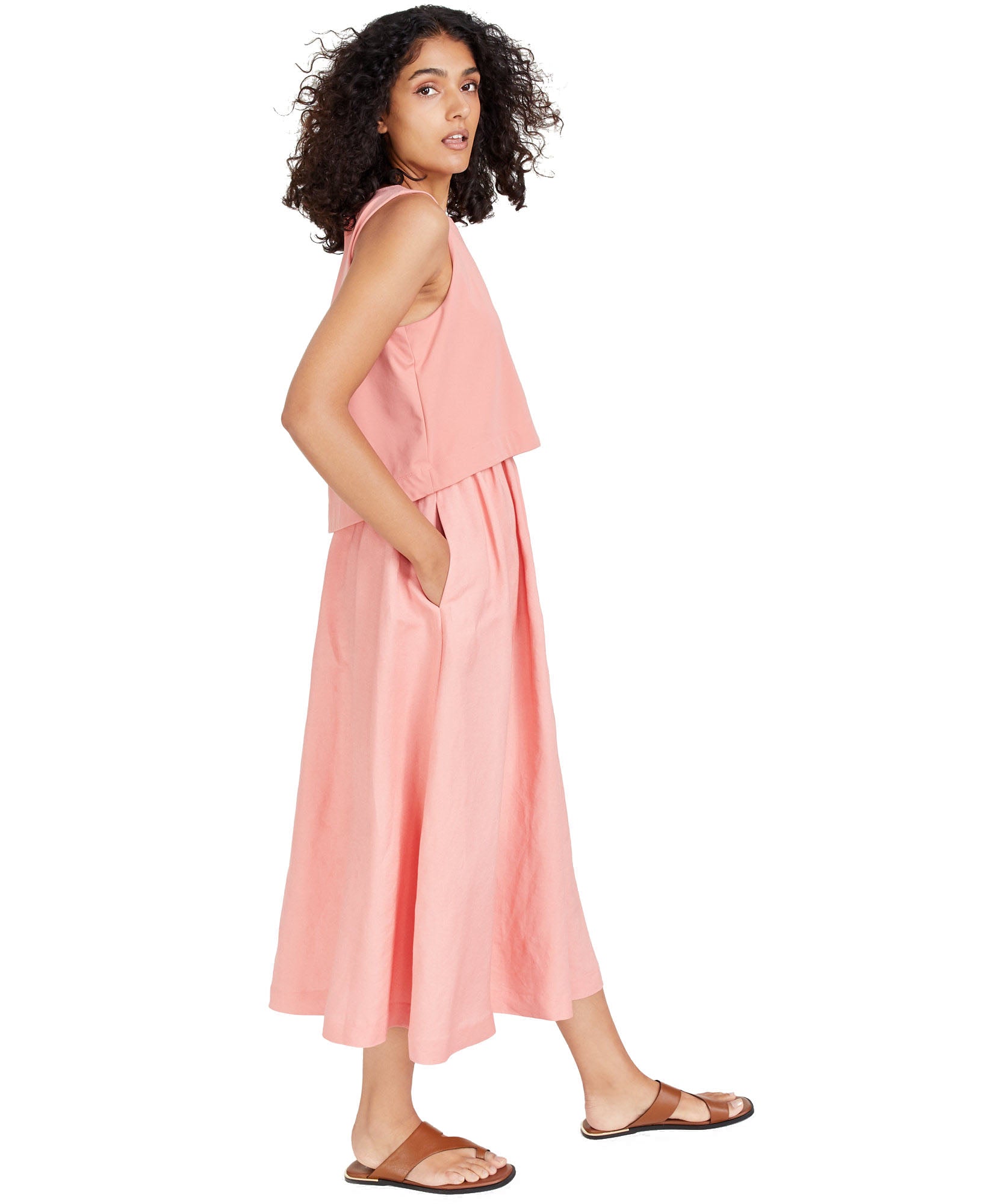 Alfani Women Layered Look Midi Sleeveless Dress