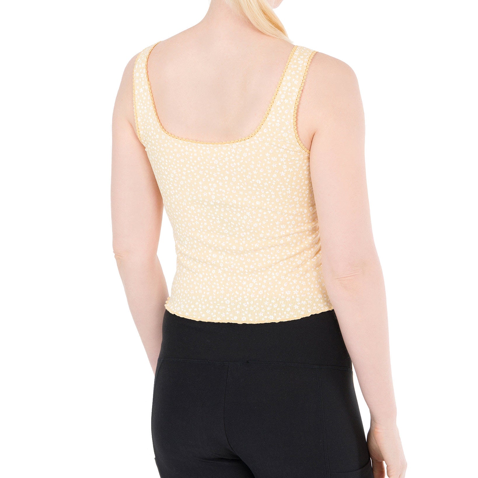 Hippie Rose Women Square Neck Lace Trim Top