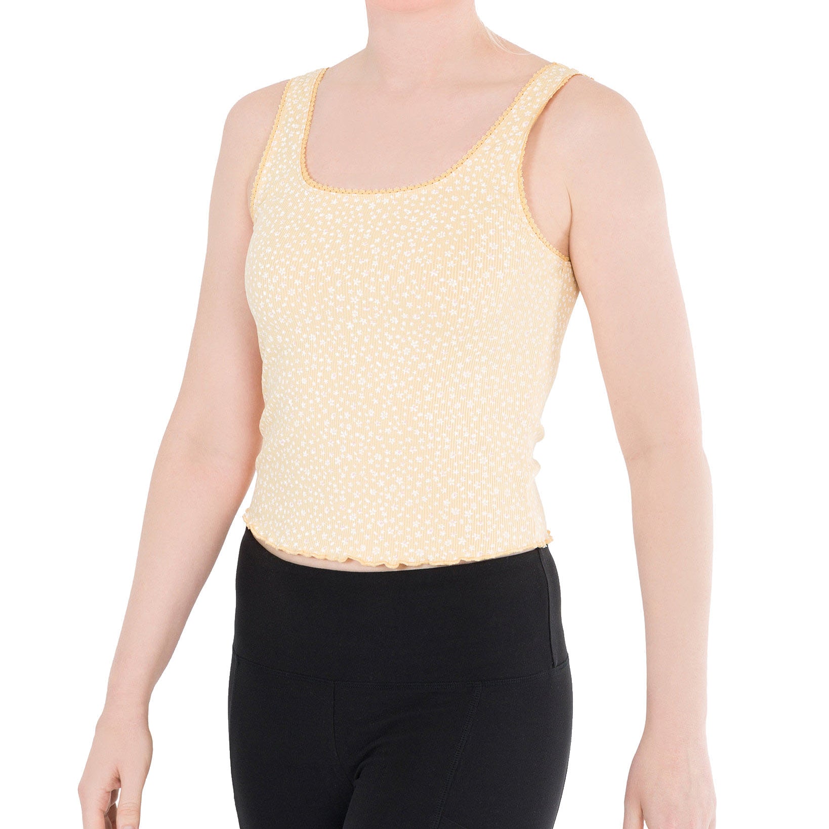 Hippie Rose Women Square Neck Lace Trim Top