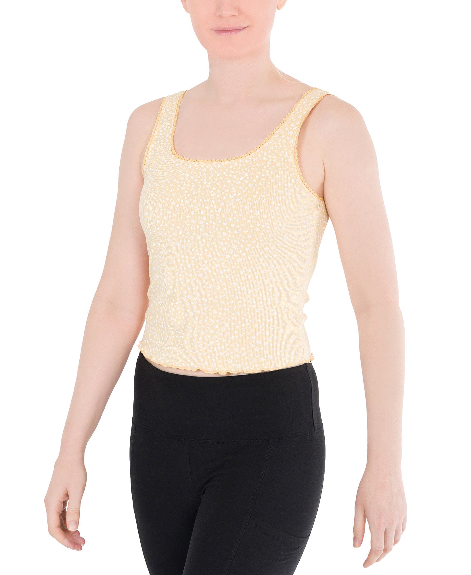 Hippie Rose Women Square Neck Lace Trim Top
