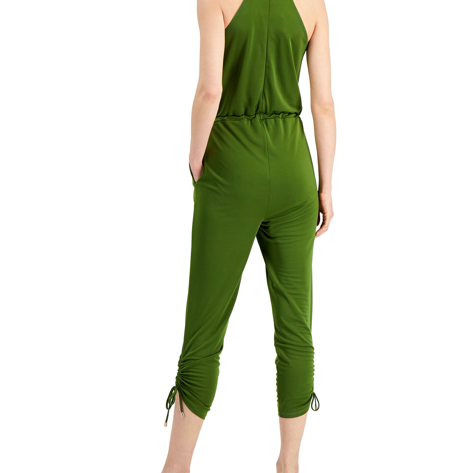 INC International Concepts Women Tie Neck Halter Jumpsuit
