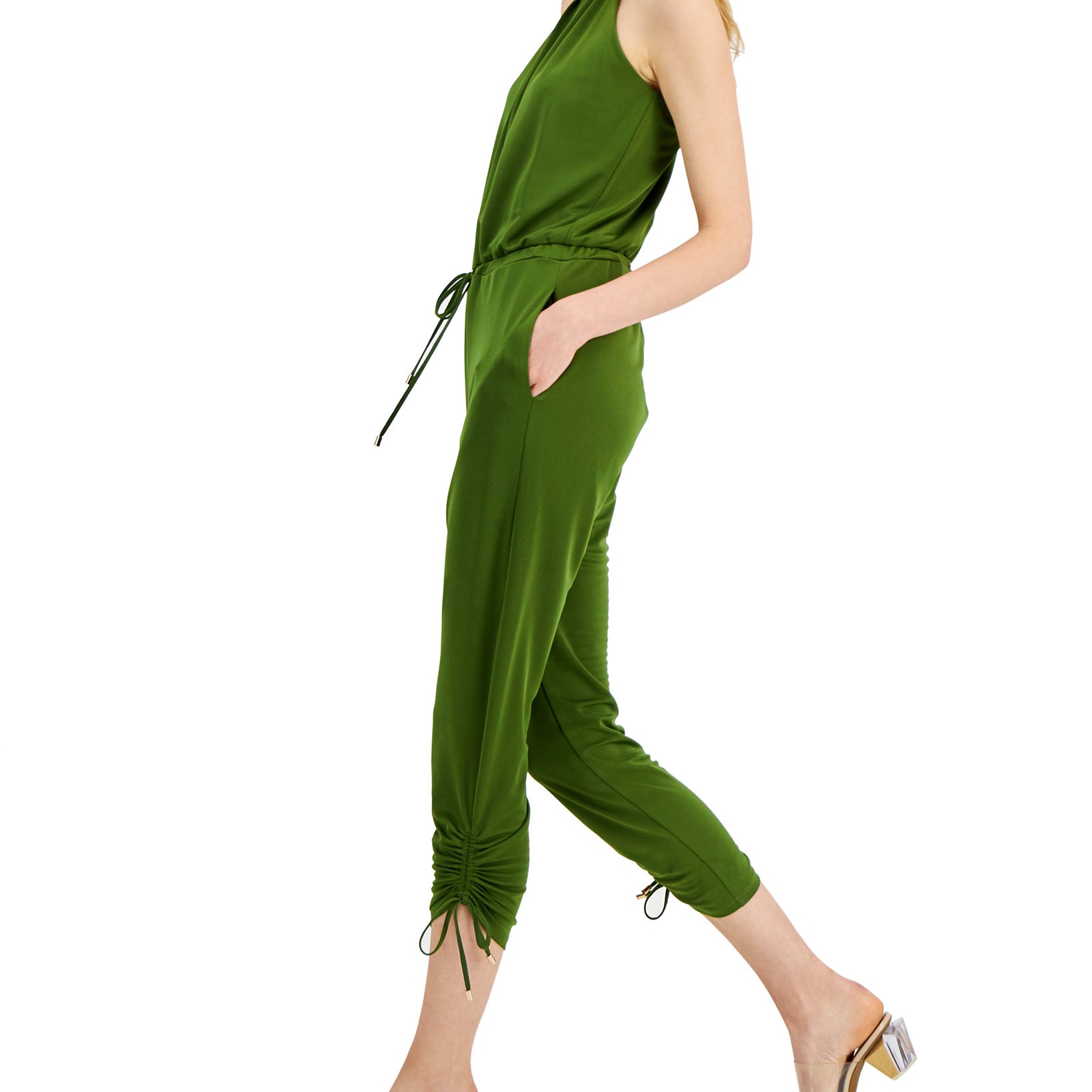 INC International Concepts Women Tie Neck Halter Jumpsuit