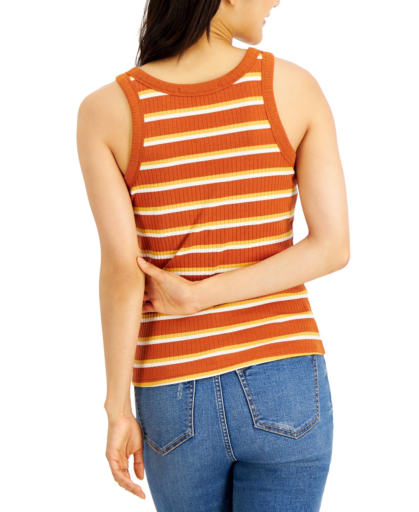 Hippie Rose Women Ribbed Striped Tank Top