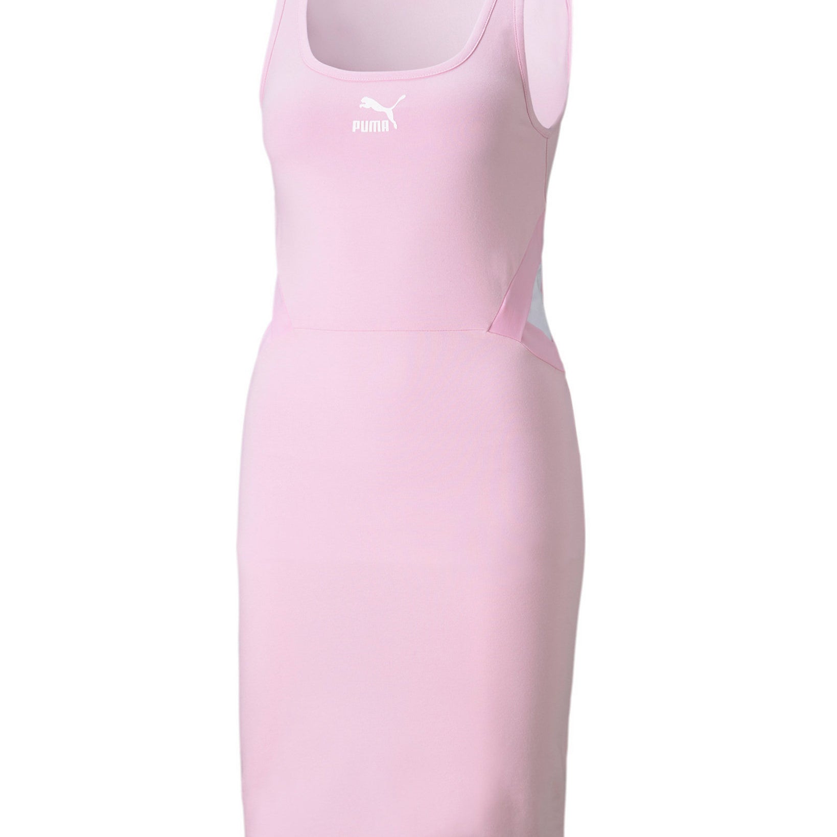 Puma Women Mesh Inset Bodycon Dress Rose Lady
