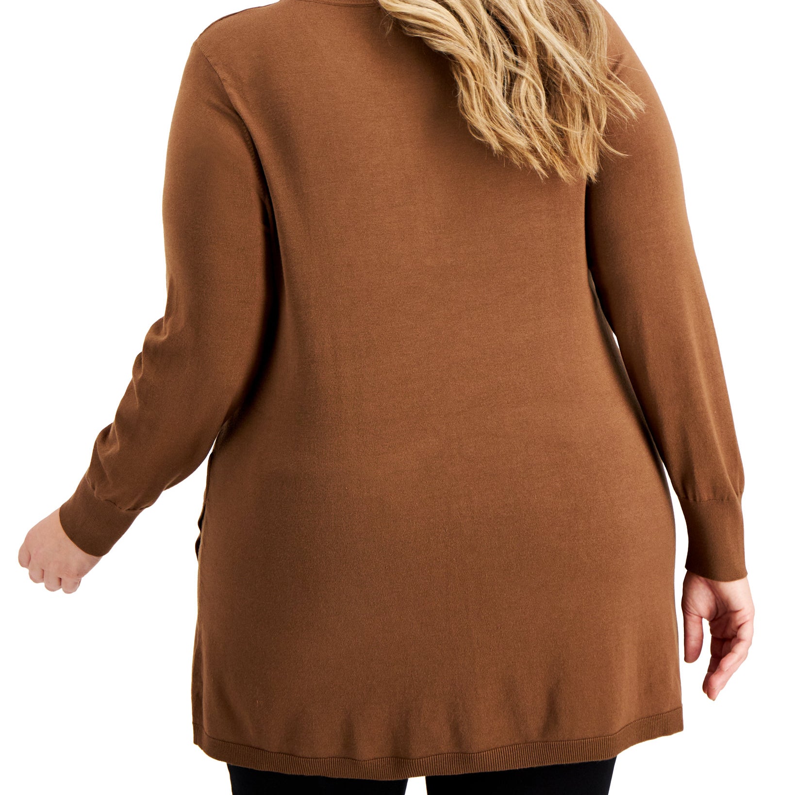 JM Collection Women Plus Studded Hem Sweater