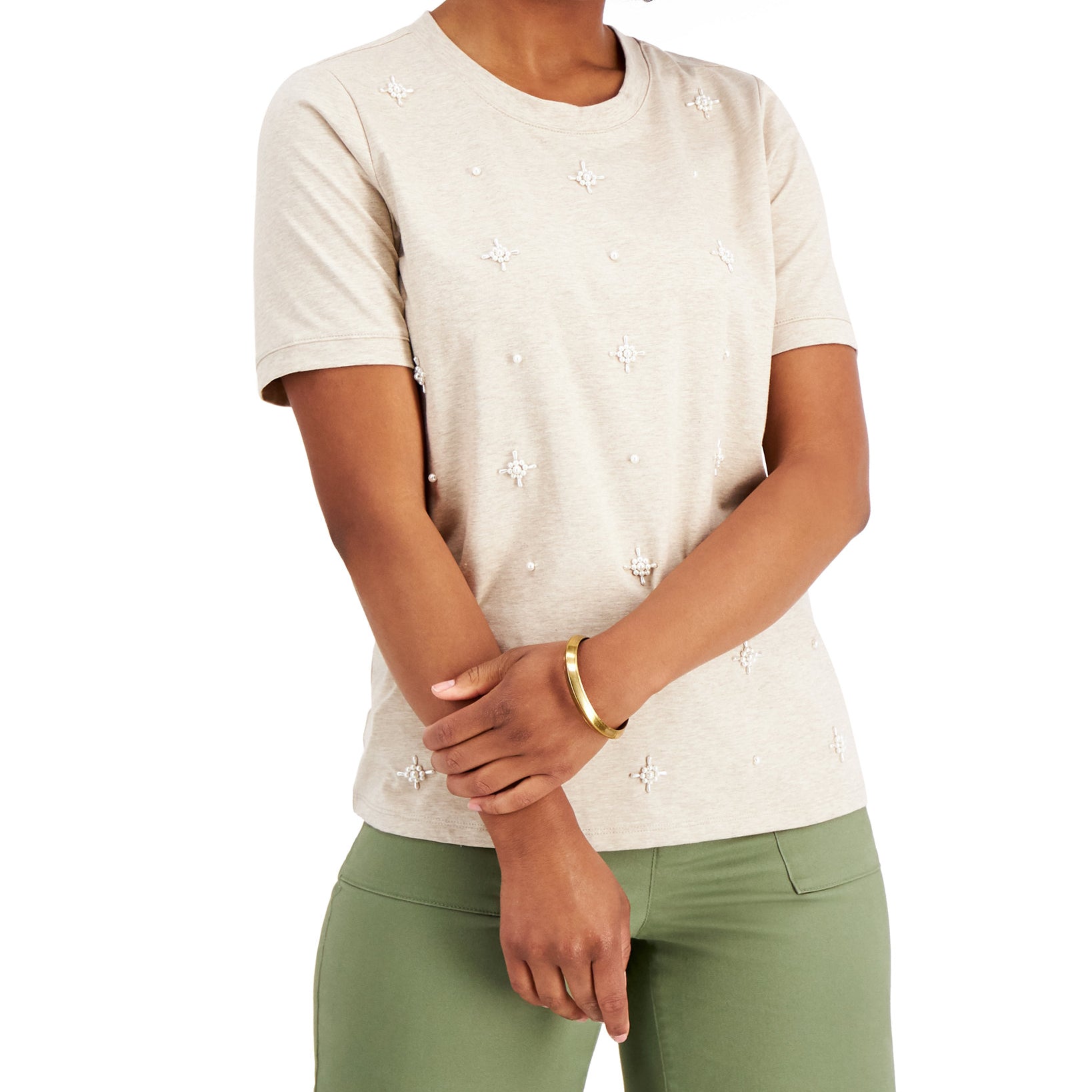 Charter-Club-Women-Embellished-Crewneck-T-Shirt-Maple-Heather