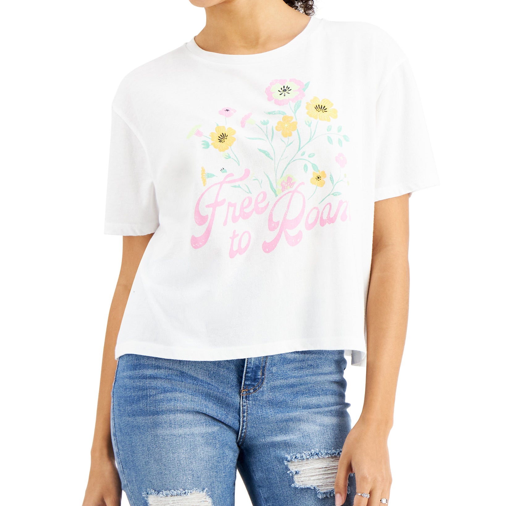 Grayson Threads Black Women Free To Roam Short Sleeve T Shirt White