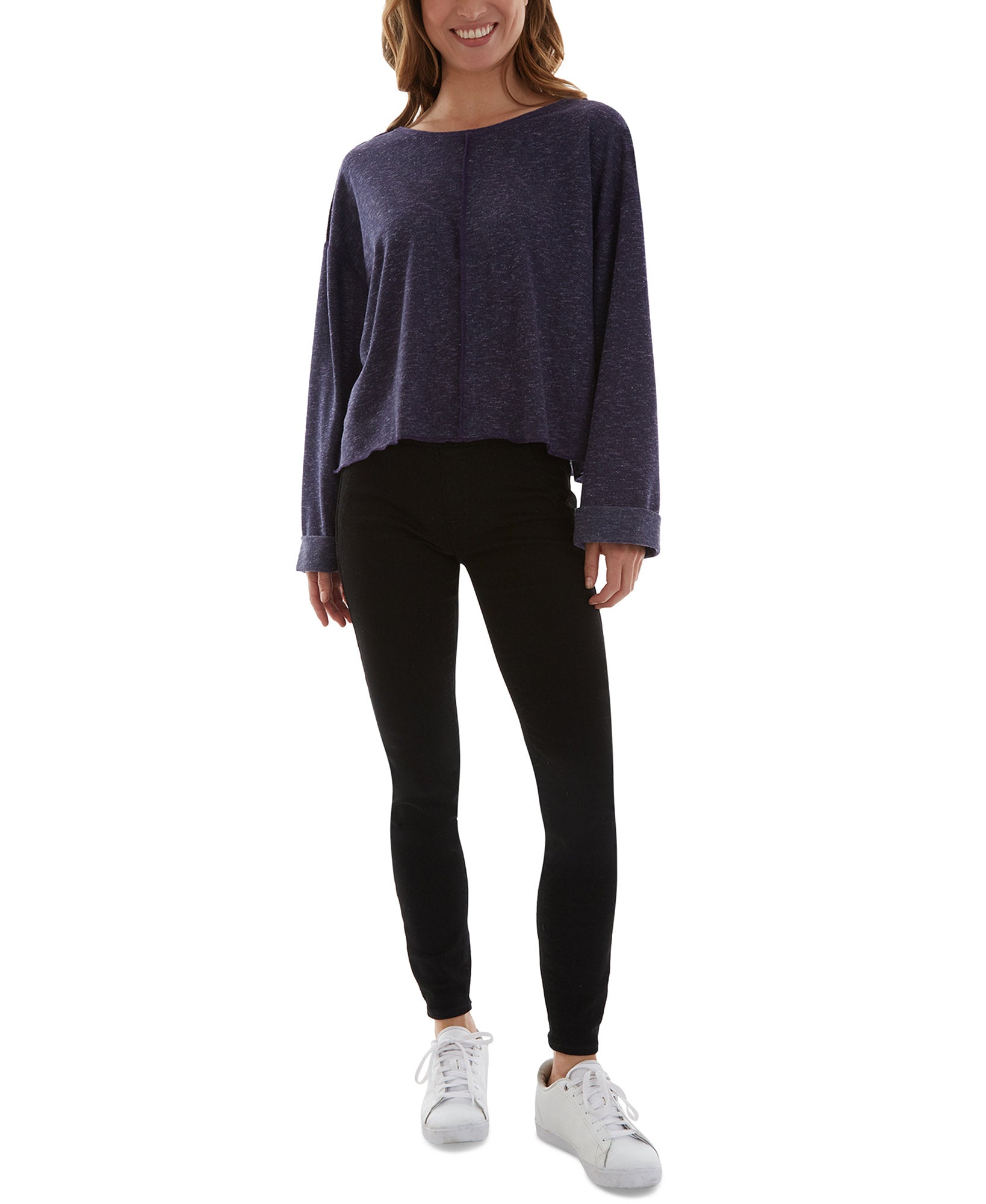 BCX Juniors Exposed Seam Low Back Top